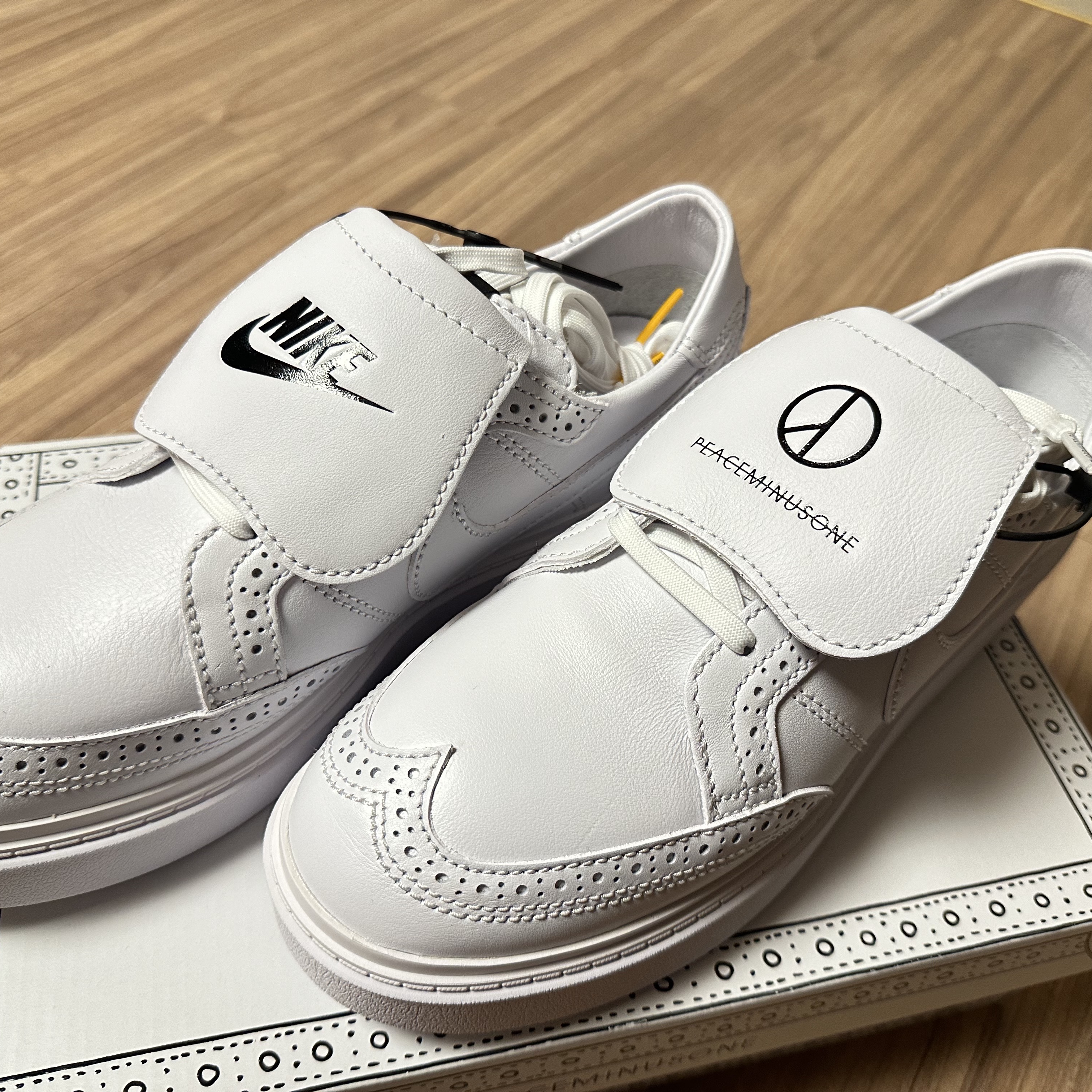 Nike x Peaceminusone Kwondo1 White 착용 스타일 - 1
