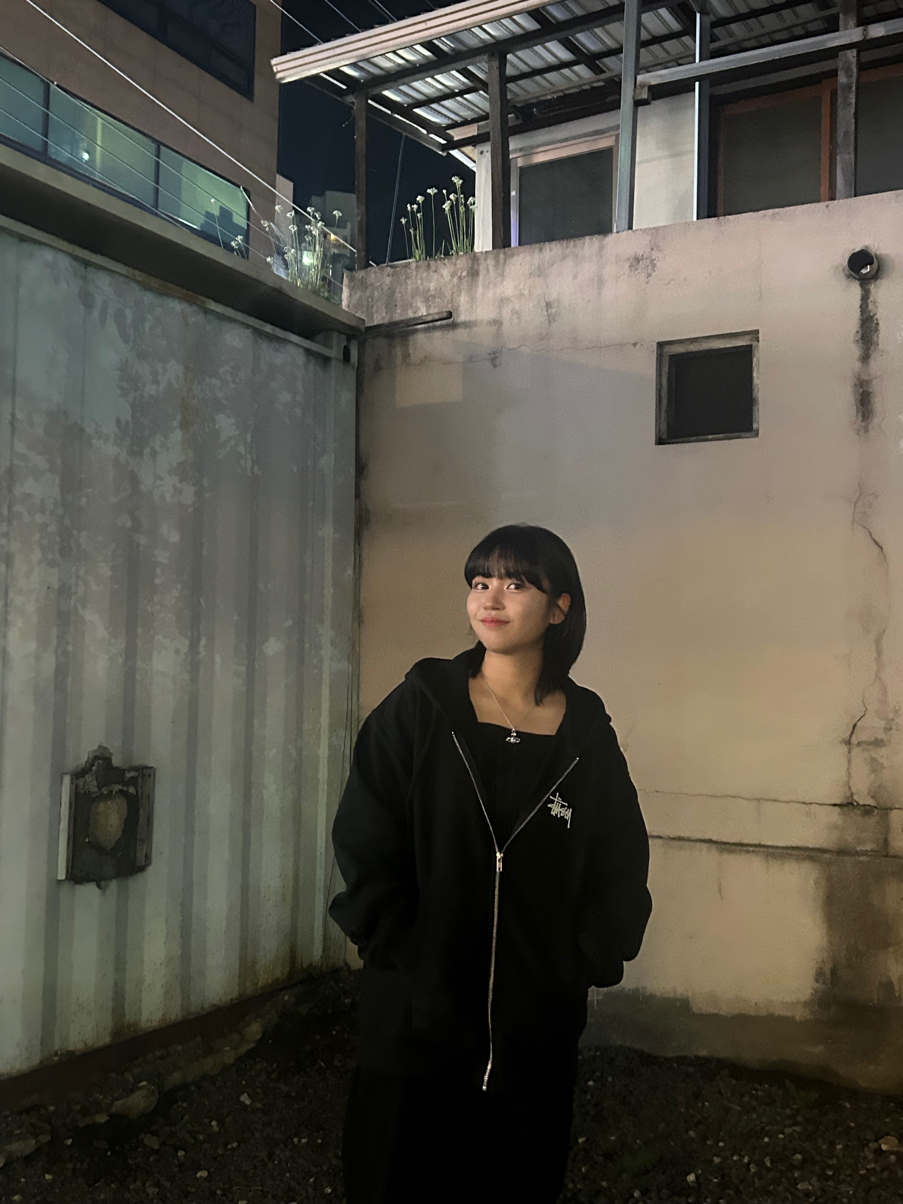 Stussy Basic Stussy Zip Hoodie Black 2023, Vivienne Westwood Mayfair Bas Relief Pendant Silver 착용 스타일 - 2