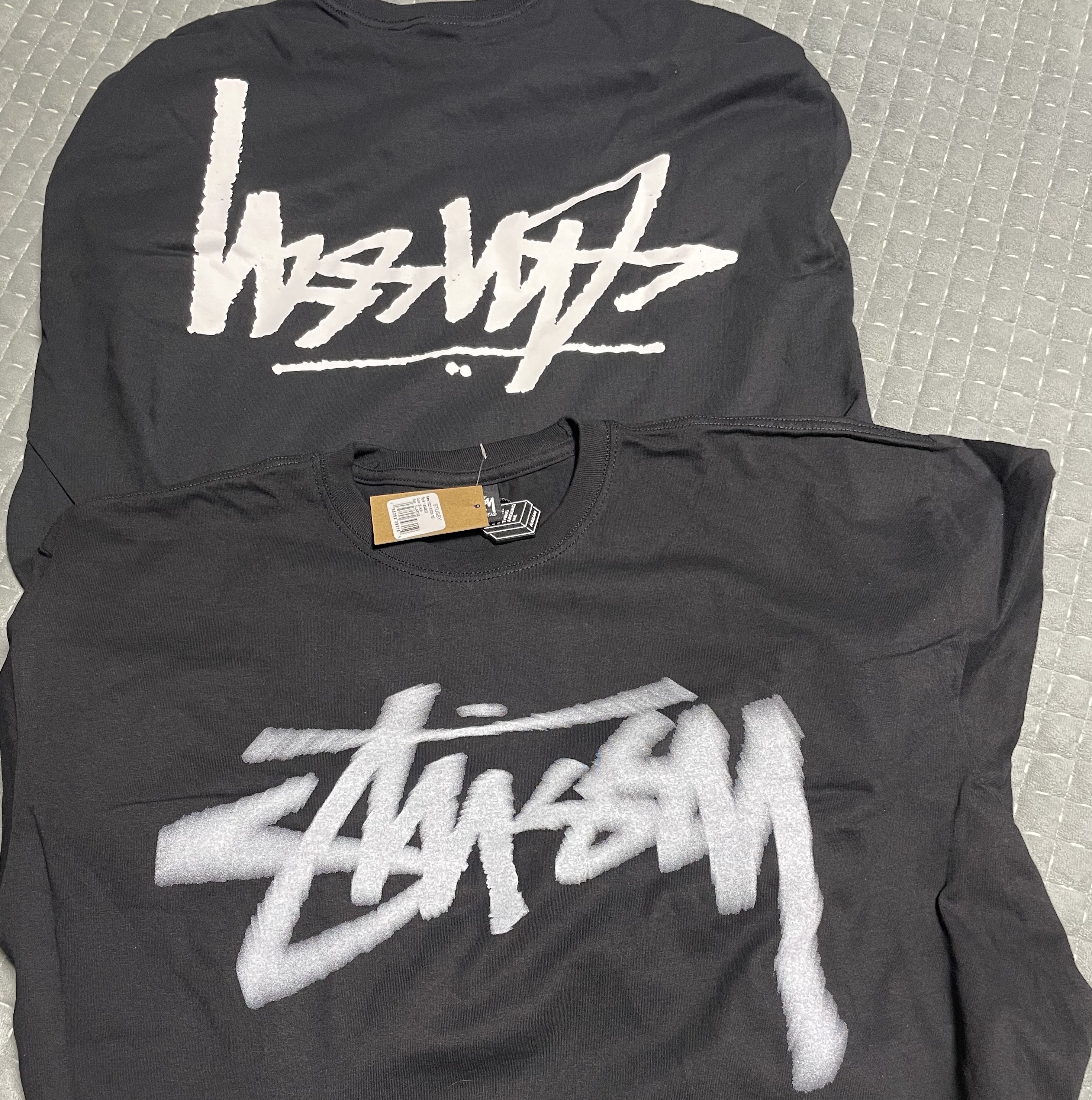 Stussy Flipped T-Shirt Black, Stussy Dizzy Stock T-Shirt Black 착용 스타일