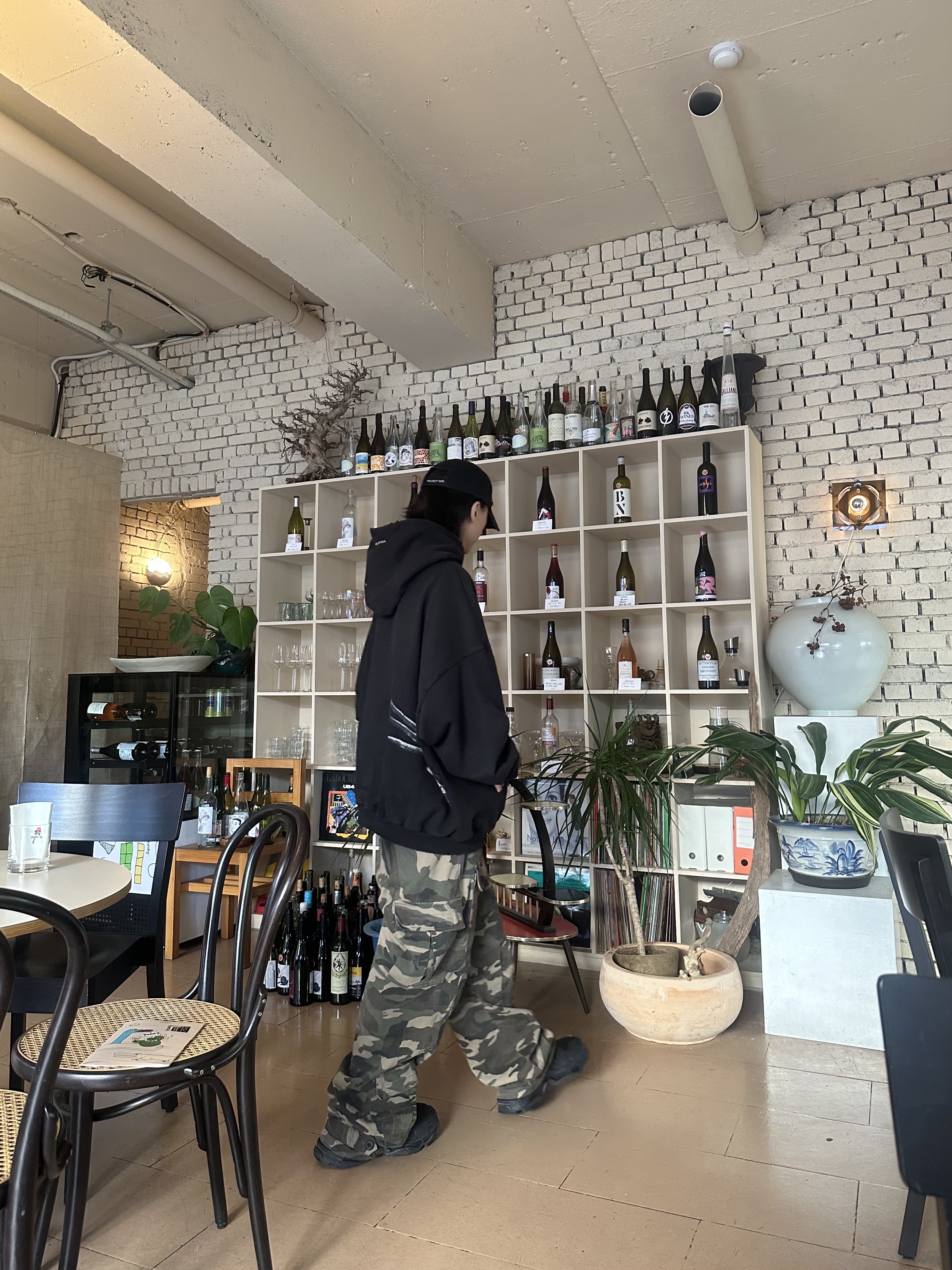 Project G/R Etiquette Lesson Vintage Washed Hoodie Black, Project G/R Tactical Cargo Pants Camo 착용 스타일 - 2