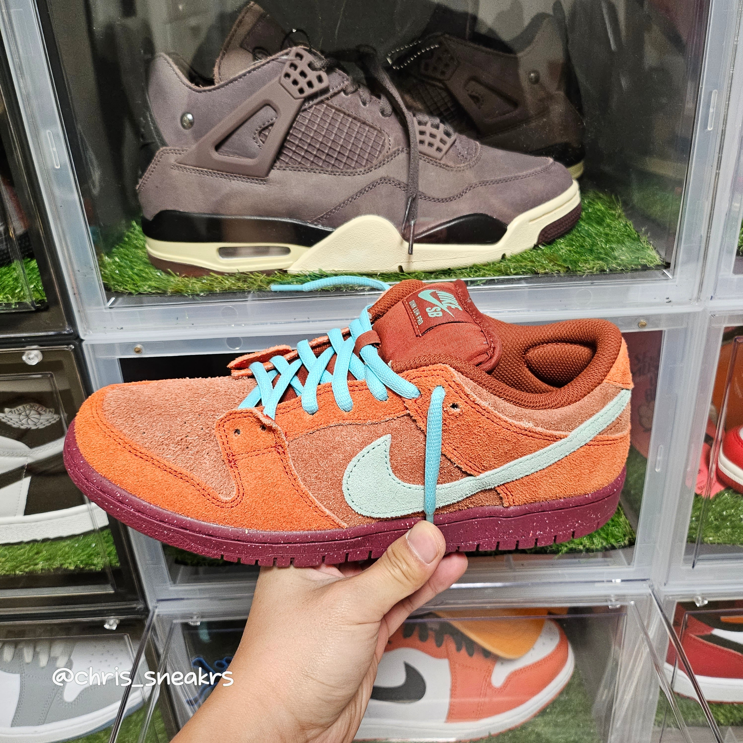 Nike SB Dunk Low Pro Premium Mystic Red and Rosewood 착용 스타일 - 3