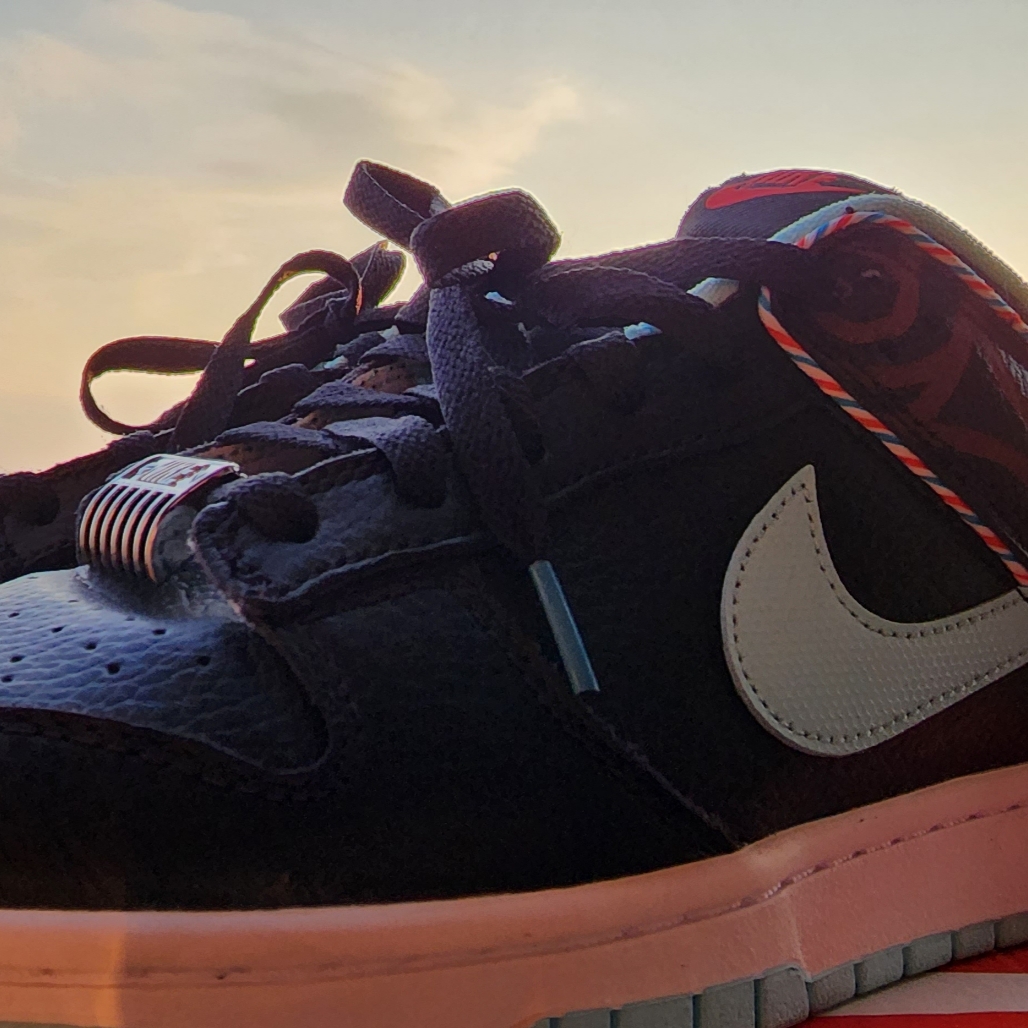 Nike Dunk Low Retro SE Barber Shop Black 착용 스타일