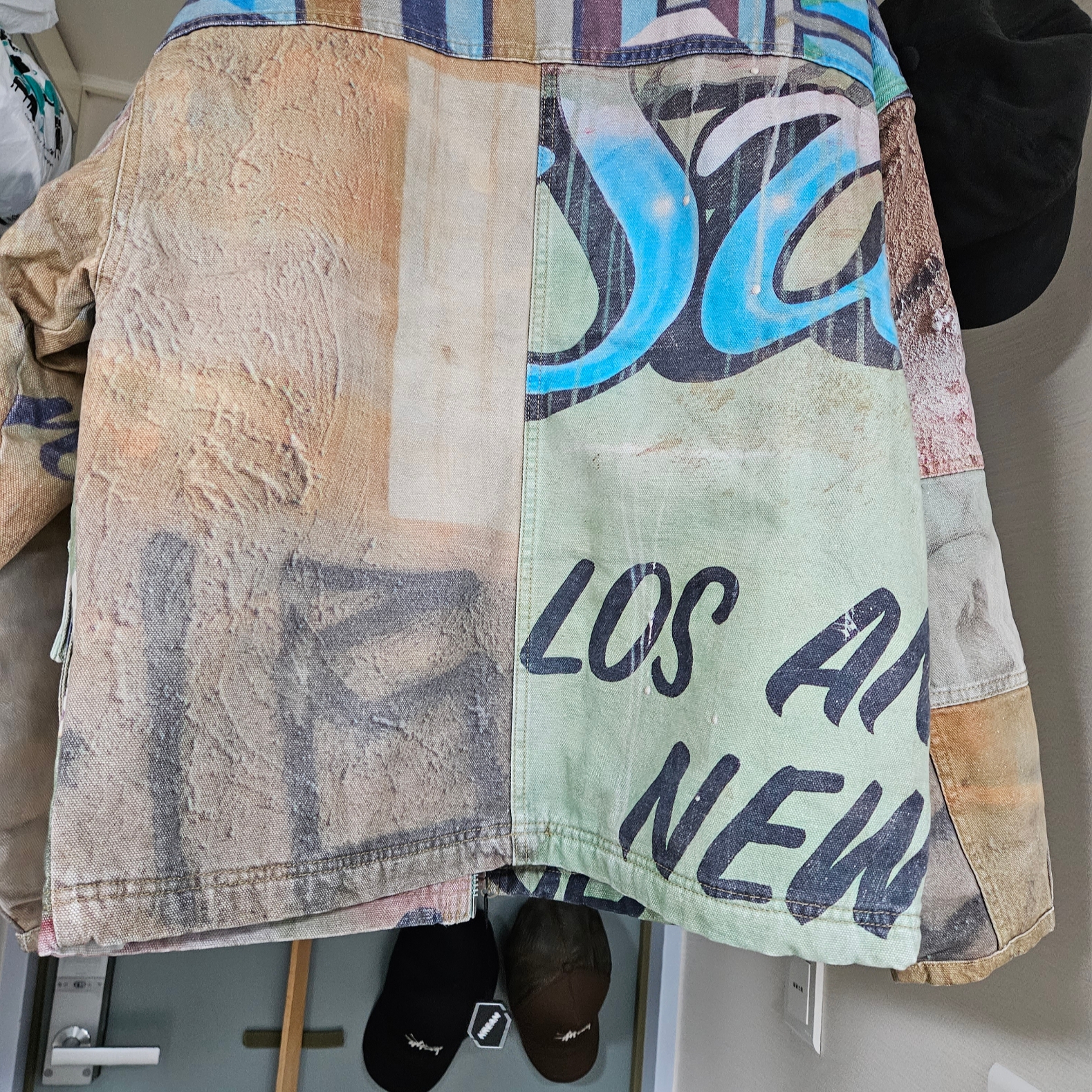 Stussy Shop Jacket Alfonso Canvas Multi 착용 스타일 - 2