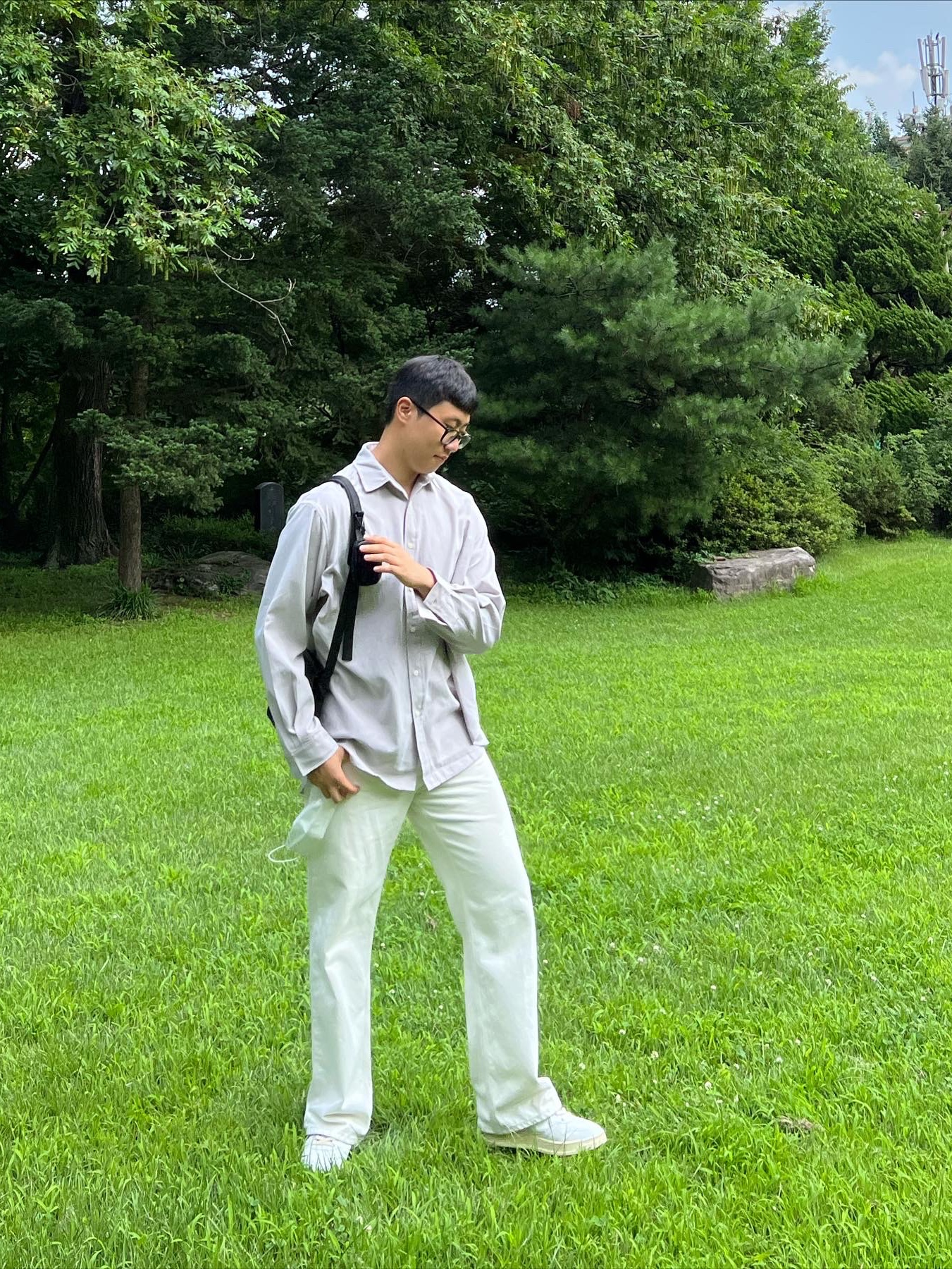 Autry Medalist Low Leather Sneakers White, (W) Autry Medalist Low Leather Sneakers White 착용 스타일 - 3