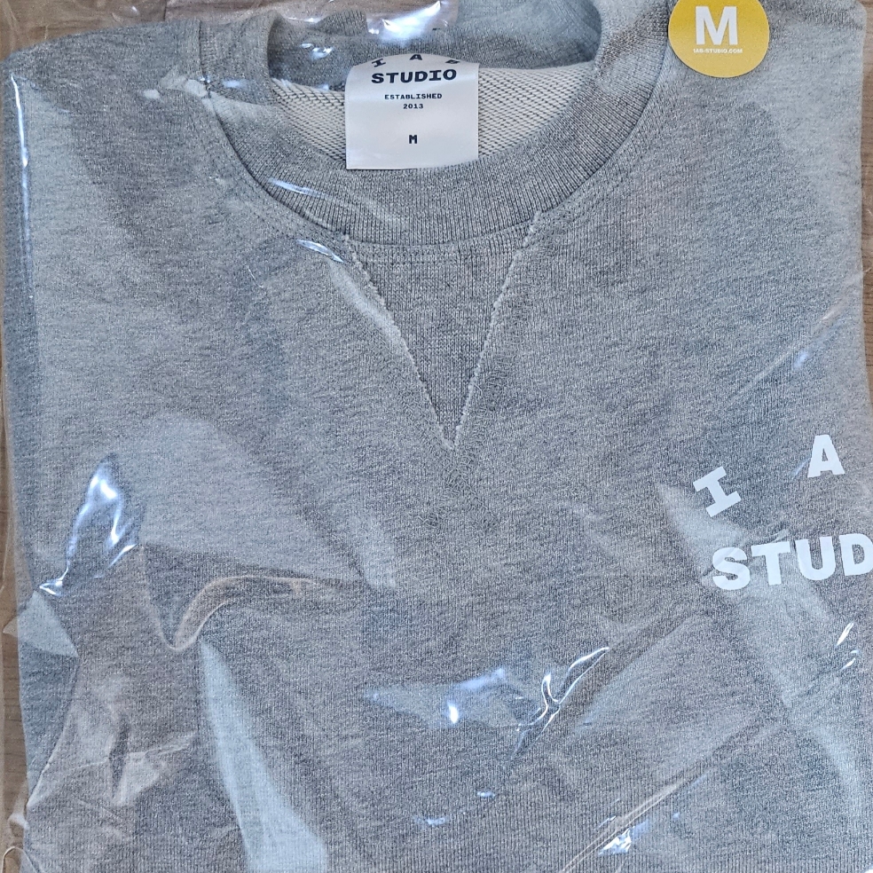 IAB Studio Heavy Short Sleeve Sweatshirt Gray - 23FW 착용 스타일