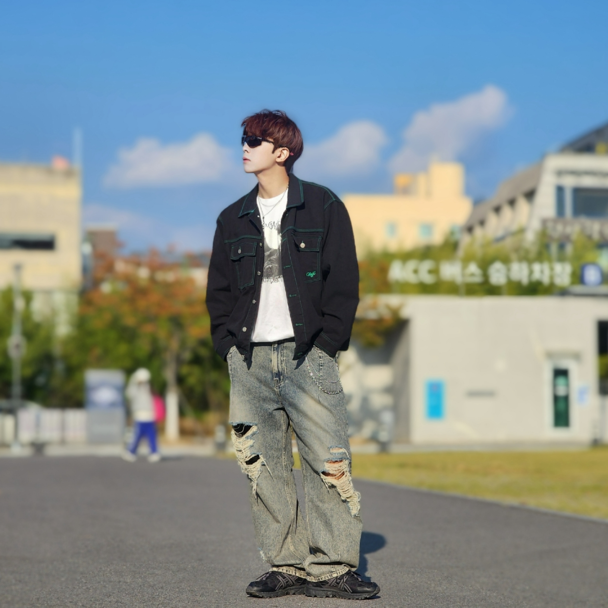 Stussy x Gang Starr Take It Personal T-Shirt White, Asics Gel-Sonoma 15-50 Black Obsidian Grey 착용 스타일 - 3
