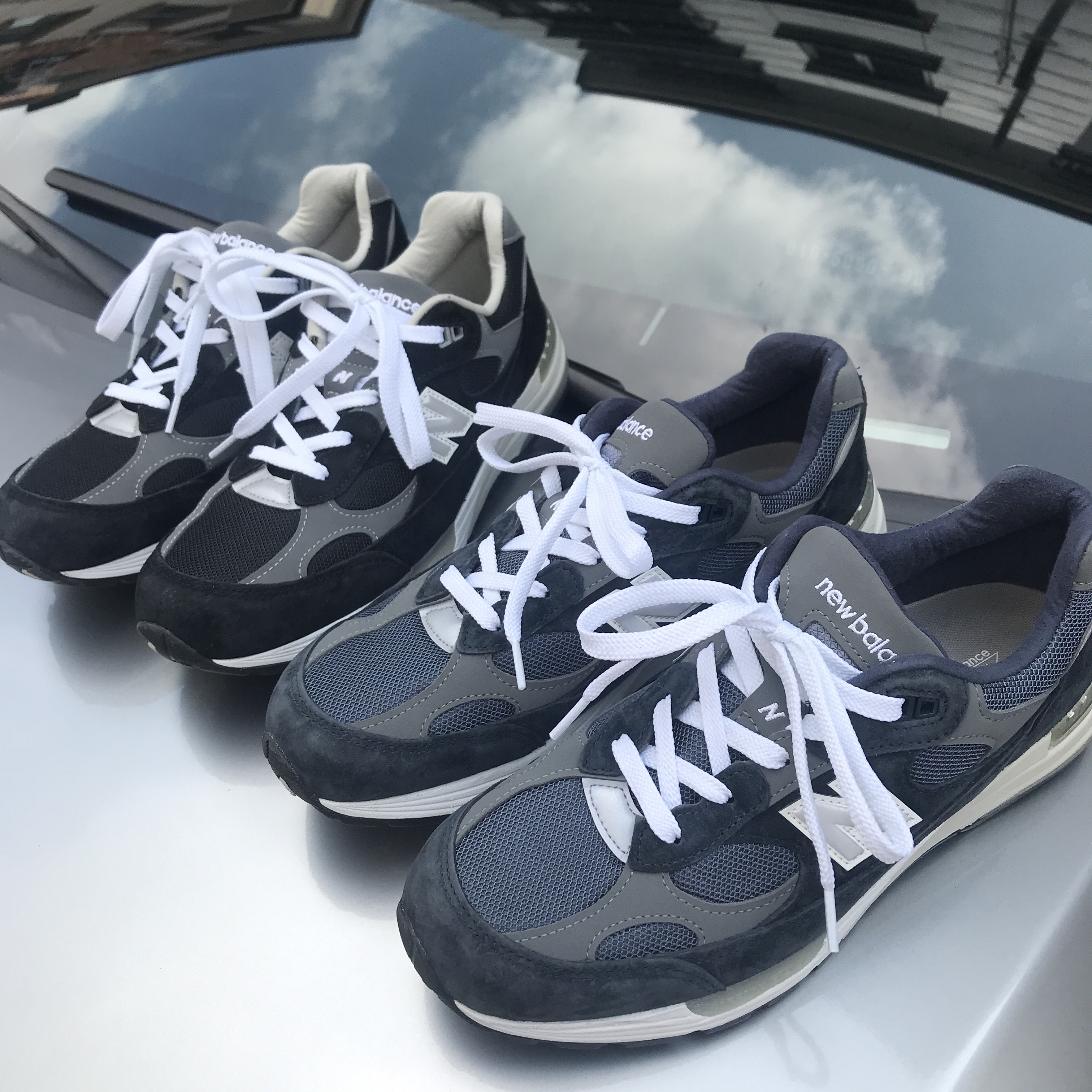New Balance 992 Made in USA Black Grey, New Balance 992 Made in USA Navy 착용 스타일