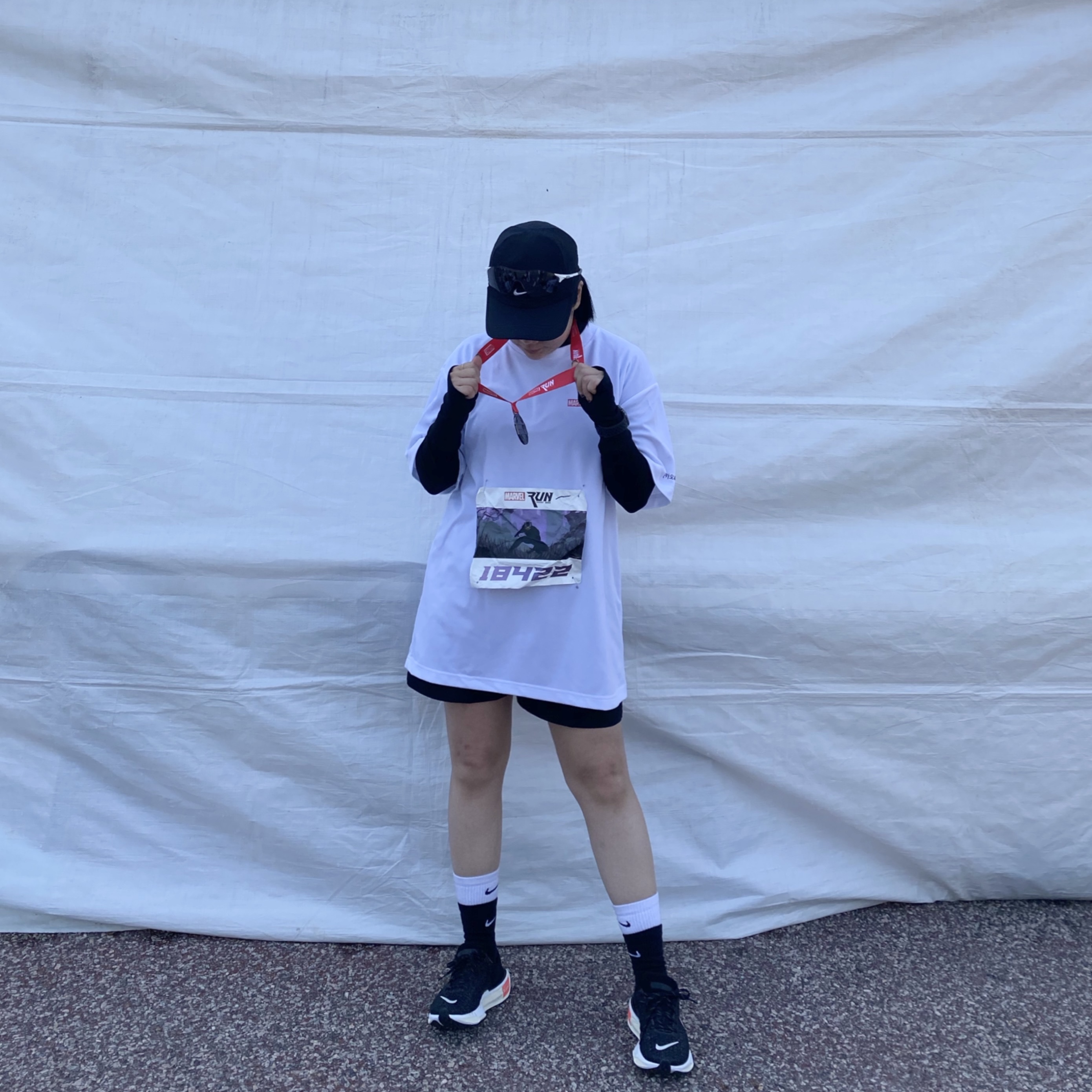 (W) Nike ACG Oversized Shorts Black - Asia, Nike ZoomX Invincible Run Flyknit 3 Black White 착용 스타일 - 3