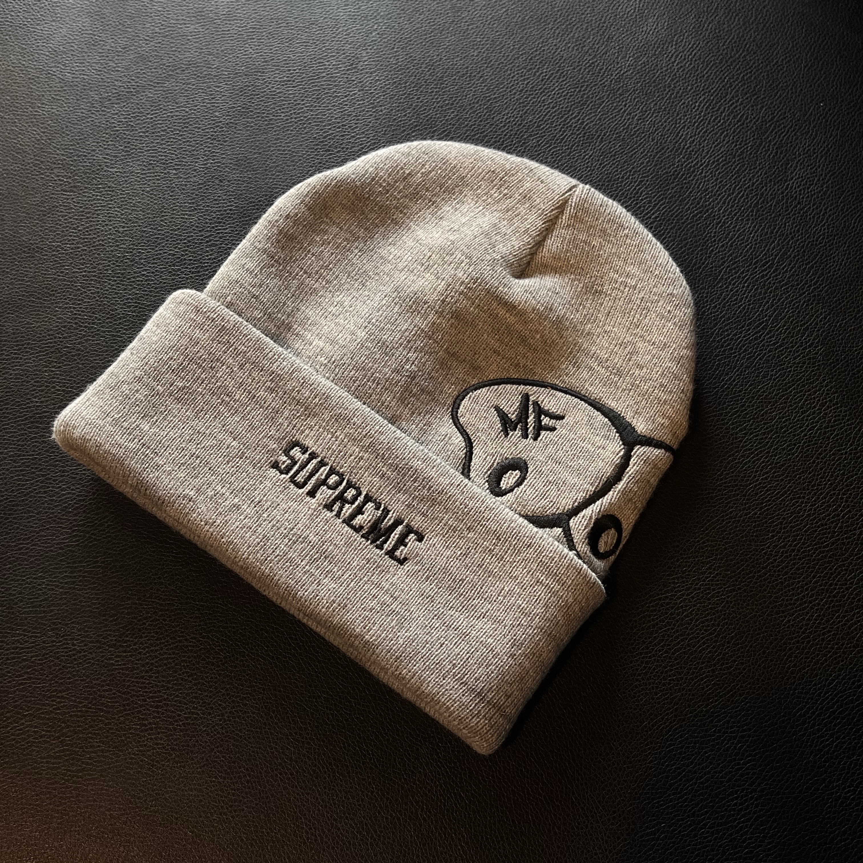 Supreme MF Doom Beanie Heather Grey - 23FW 착용 스타일