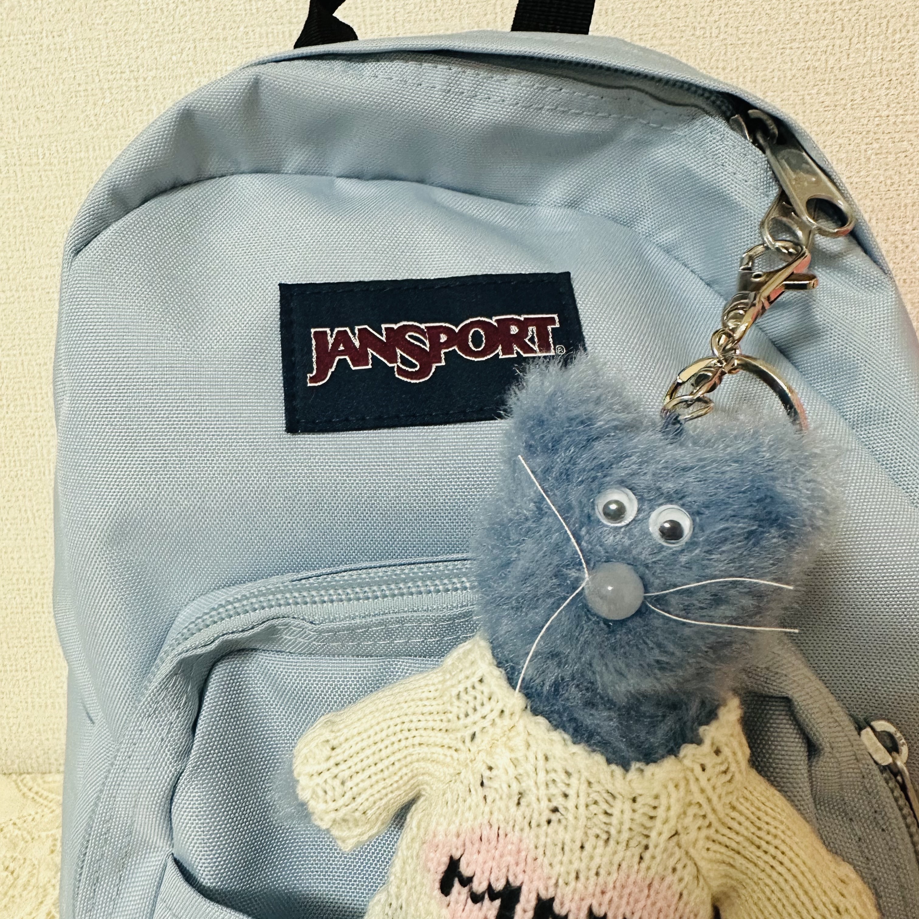 Jansport Half Pint Mini Backpack Blue Dusk 착용 스타일
