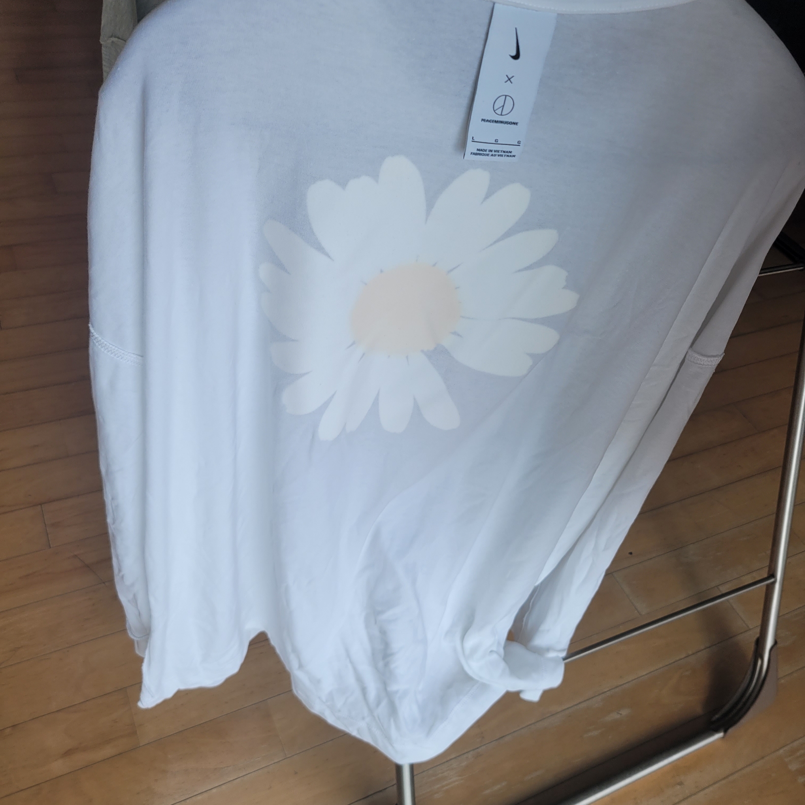Nike x Peaceminusone LS T-Shirt White (DR0098-100) 착용 스타일