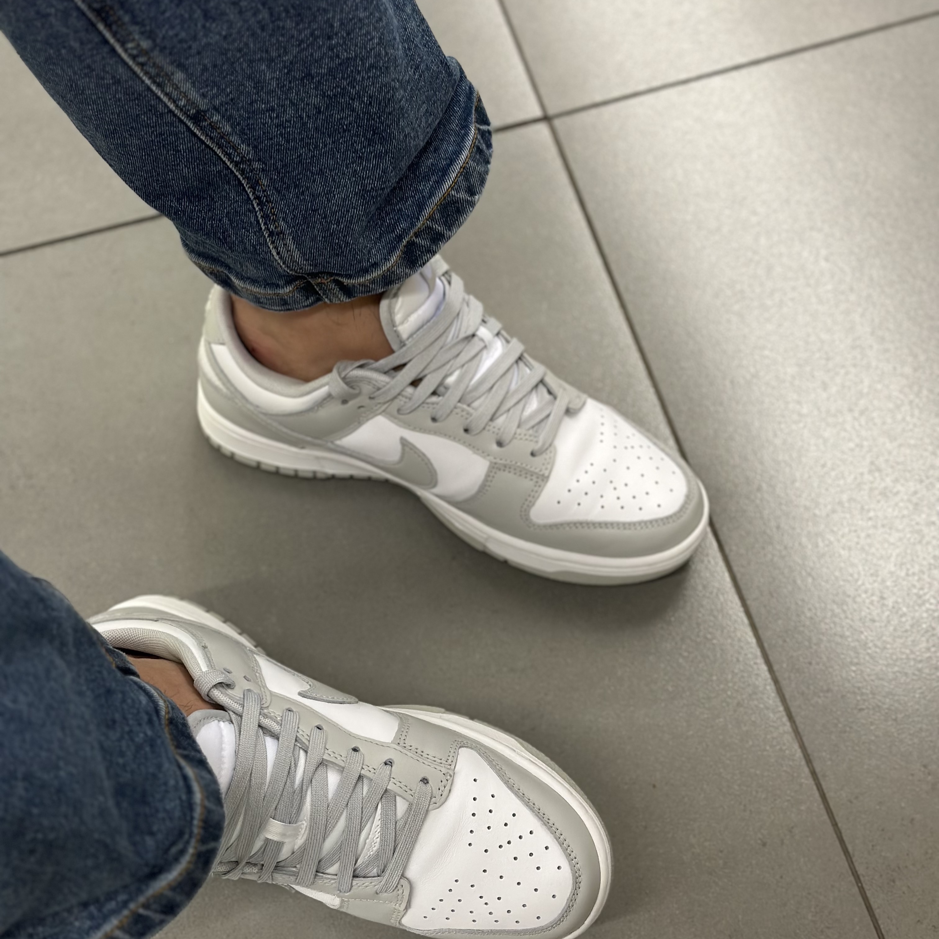 Nike Dunk Low Retro Grey Fog 착용 스타일 - 2
