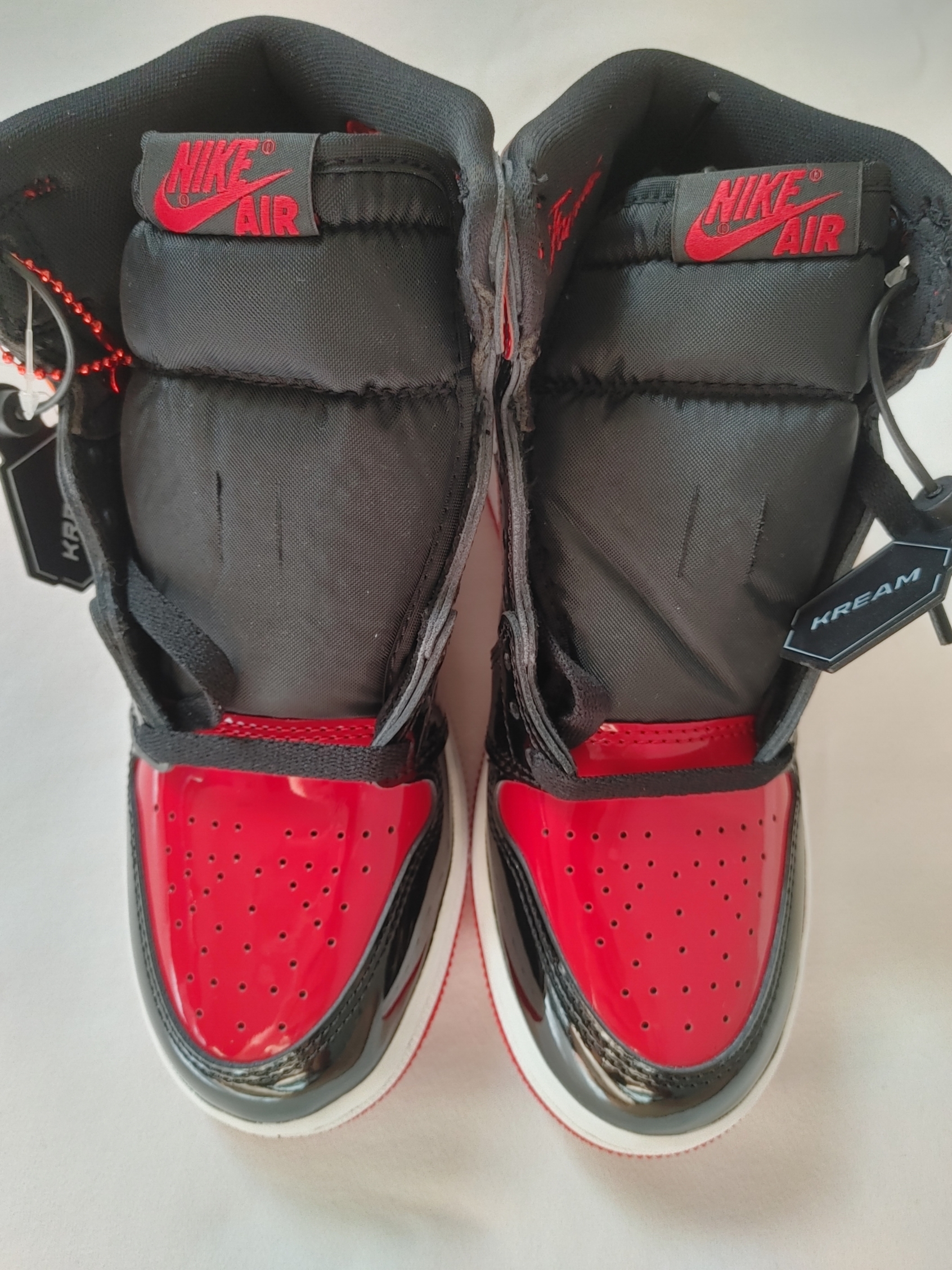 (GS) Jordan 1 Retro High OG Patent Bred, Jordan 1 Retro High OG Patent Bred 착용 스타일 - 2