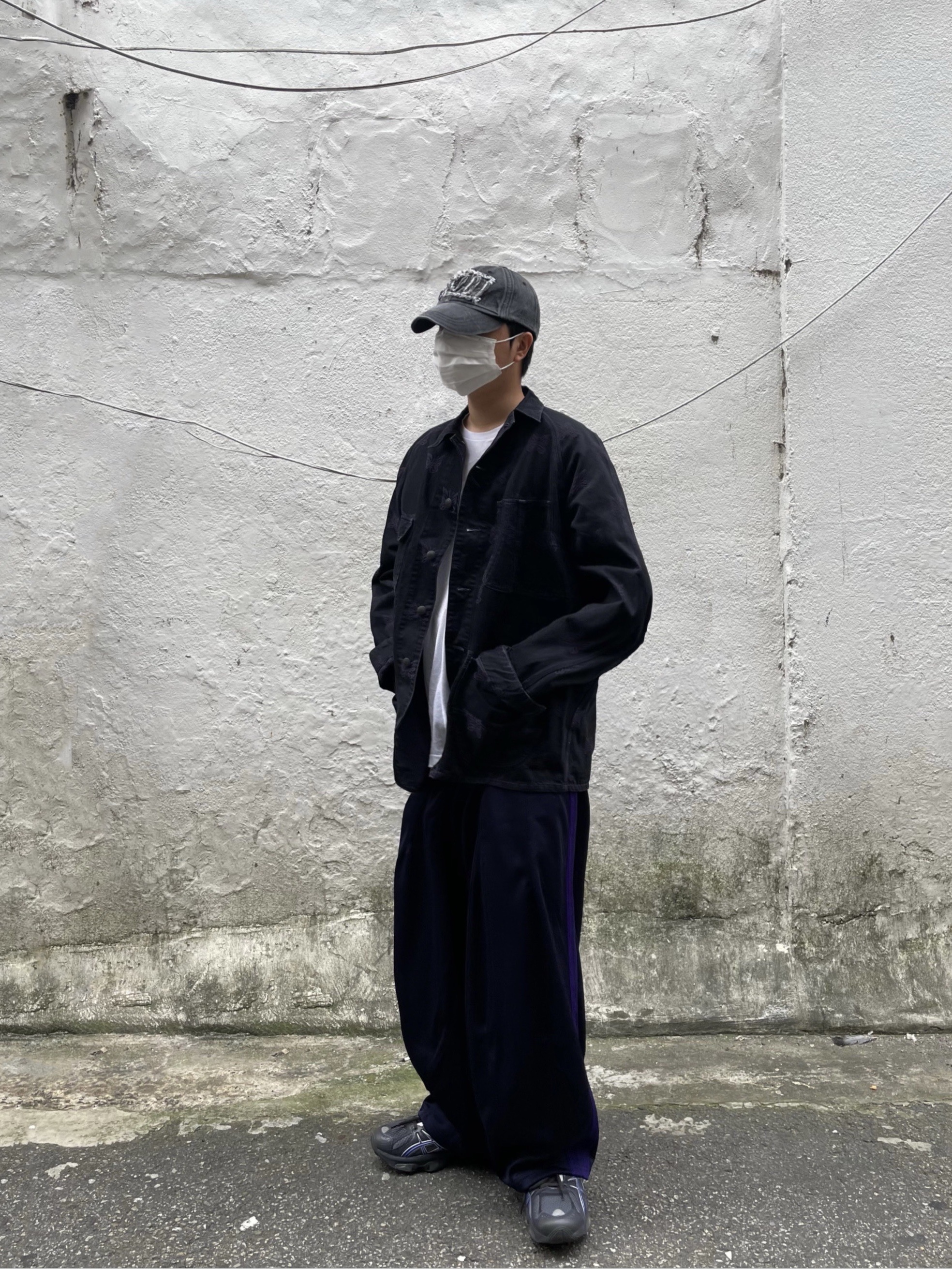 Needles H.D. Track Pants Poly Smooth Navy, Asics x Kiko Kostadinov Gel-Quantum Zientzia Dark Grey 착용 스타일 - 3