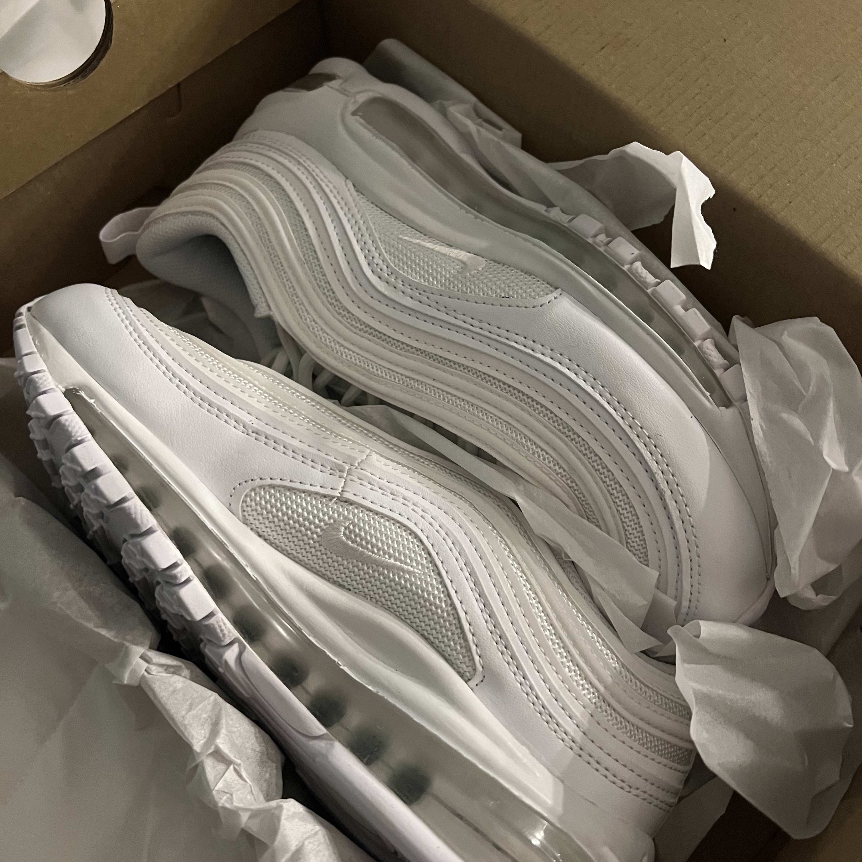 (W) Nike Air Max 97 Next Nature White 착용 스타일 - 1