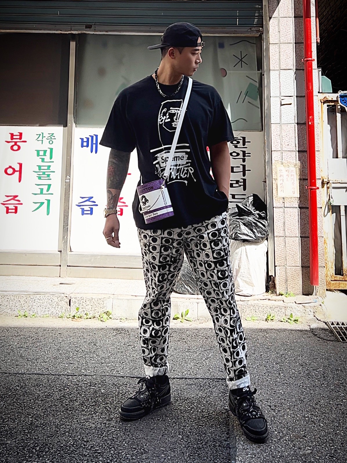 Supreme x Jean Paul Gaultier T-Shirt Black - 19SS, Supreme x Nike Lightweight Crew Socks Black (1 Pack) ์ฐฉ์ฉ ์คํ์ผ - 1
