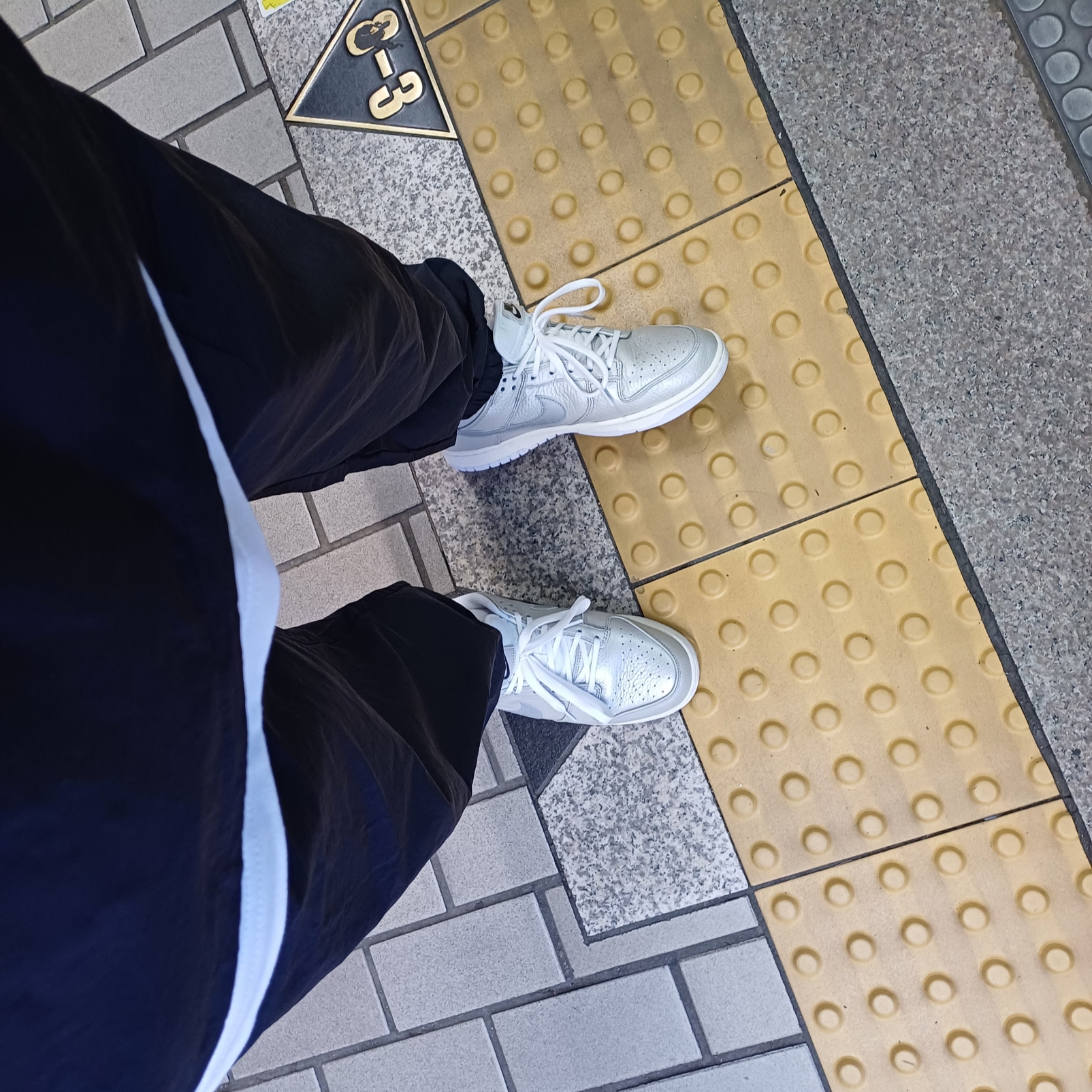 Nike Dunk Low SE Metallic Silver 착용 스타일
