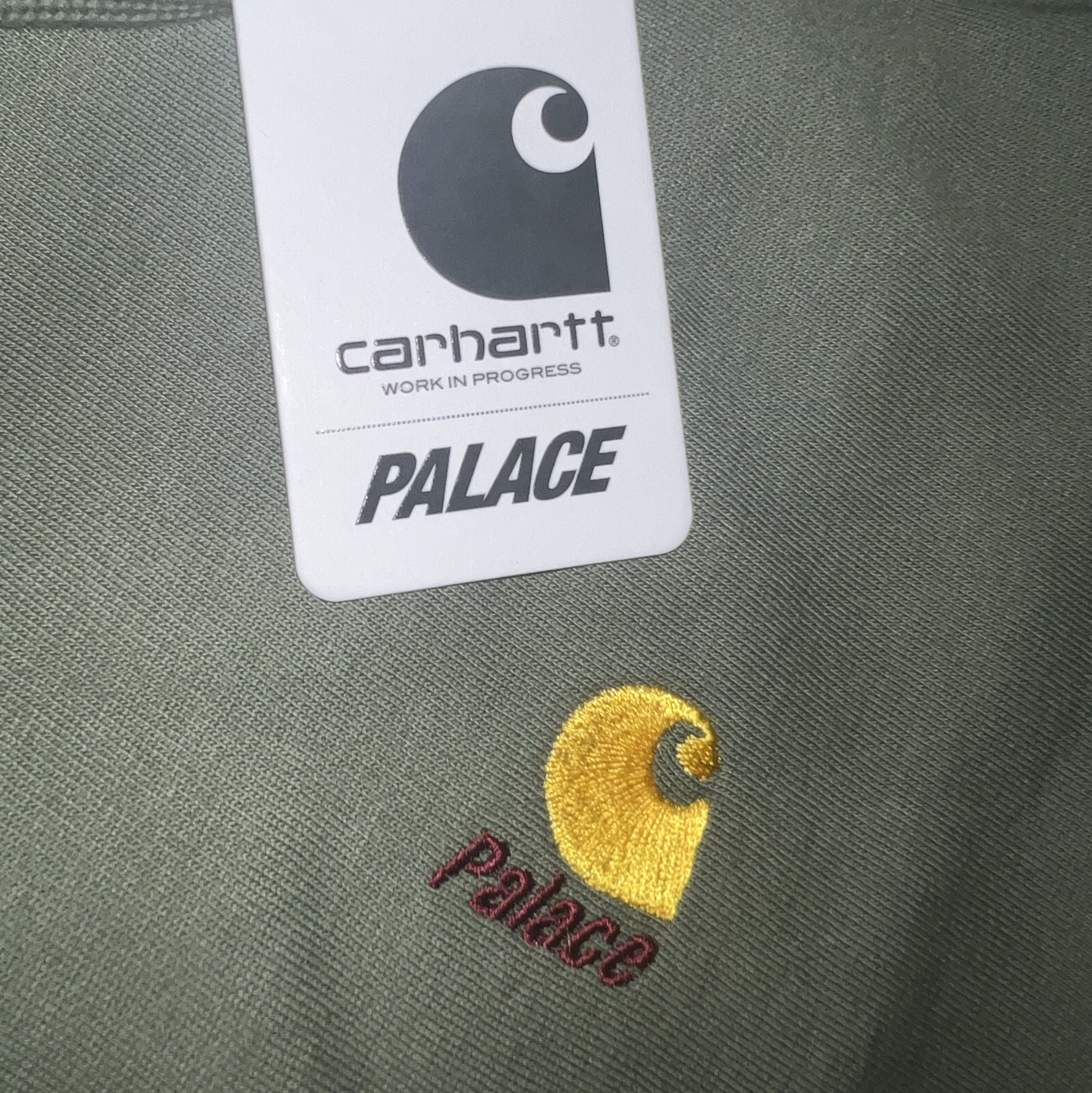 Palace x Carhartt WIP Hood Dollar Green - 23FW 착용 스타일