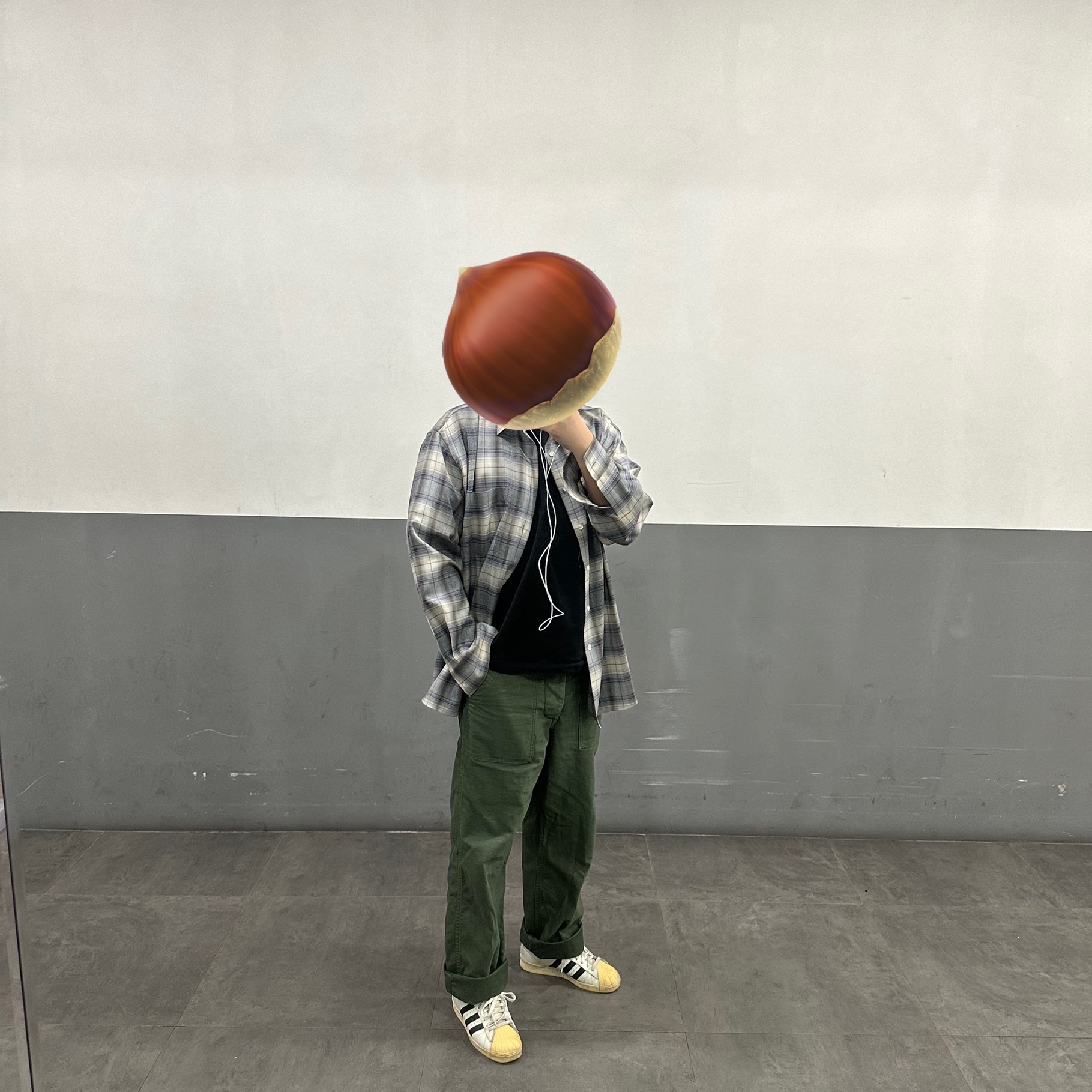 Auralee Super Light Wool Check Shirt Grey Check - 23AW, Orslow 5002 US Army Fatigue Pants Green 착용 스타일