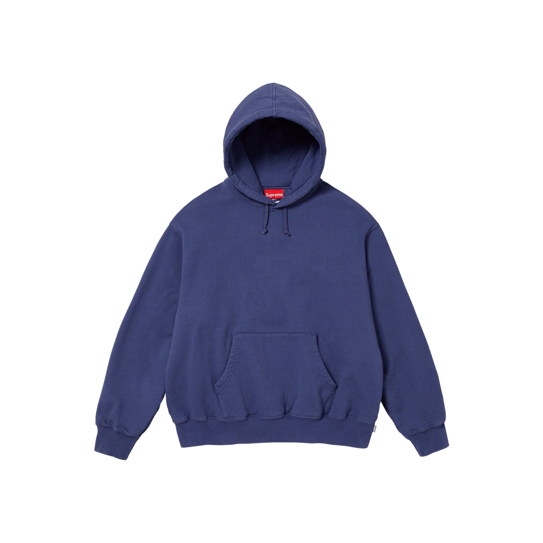 Supreme Satin Applique Hooded Sweatshirt Washed Navy - 23FW 상세 이미지 2