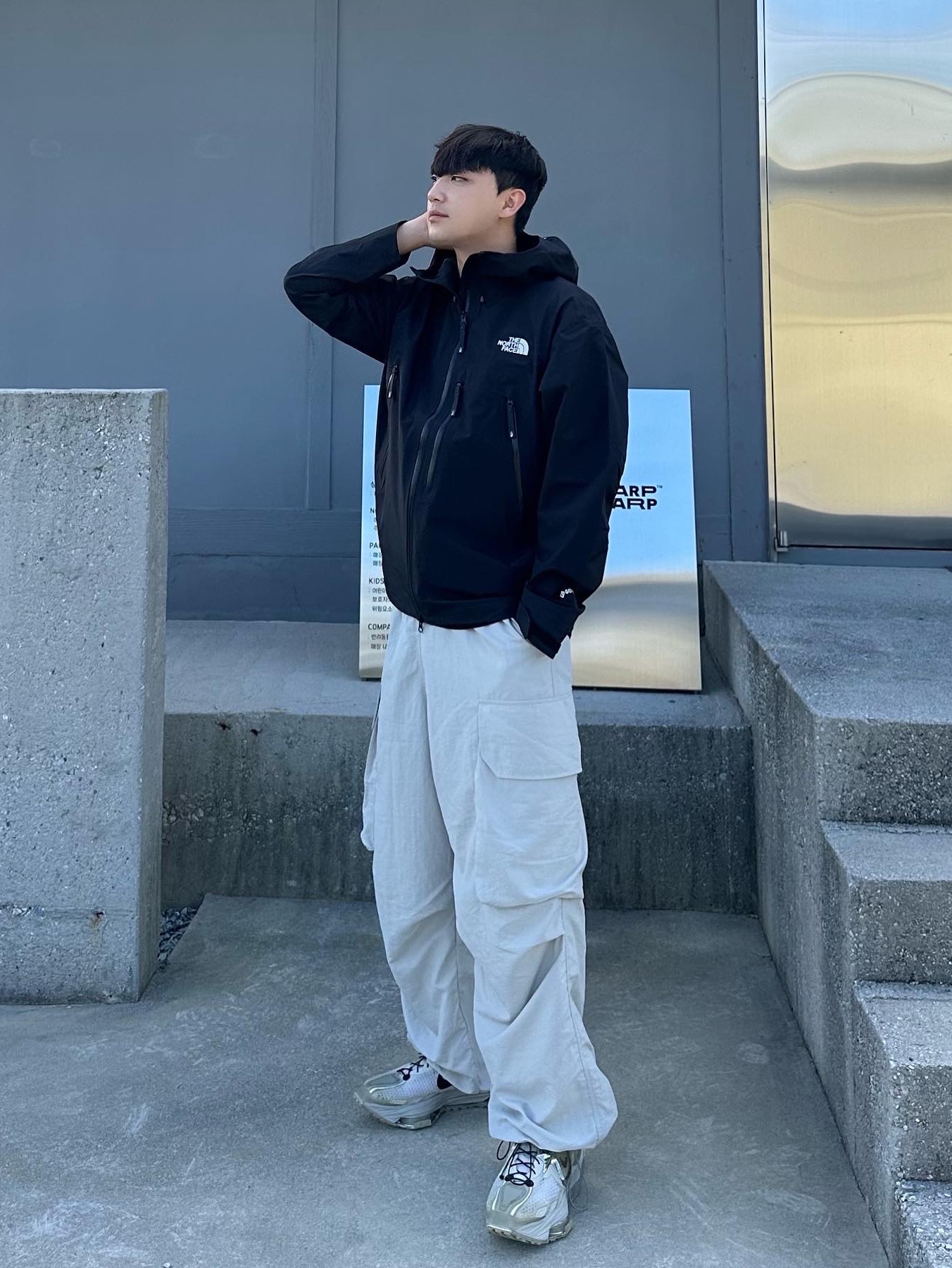 The North Face White Label Ranger Jacket Black 착용 스타일 - 2