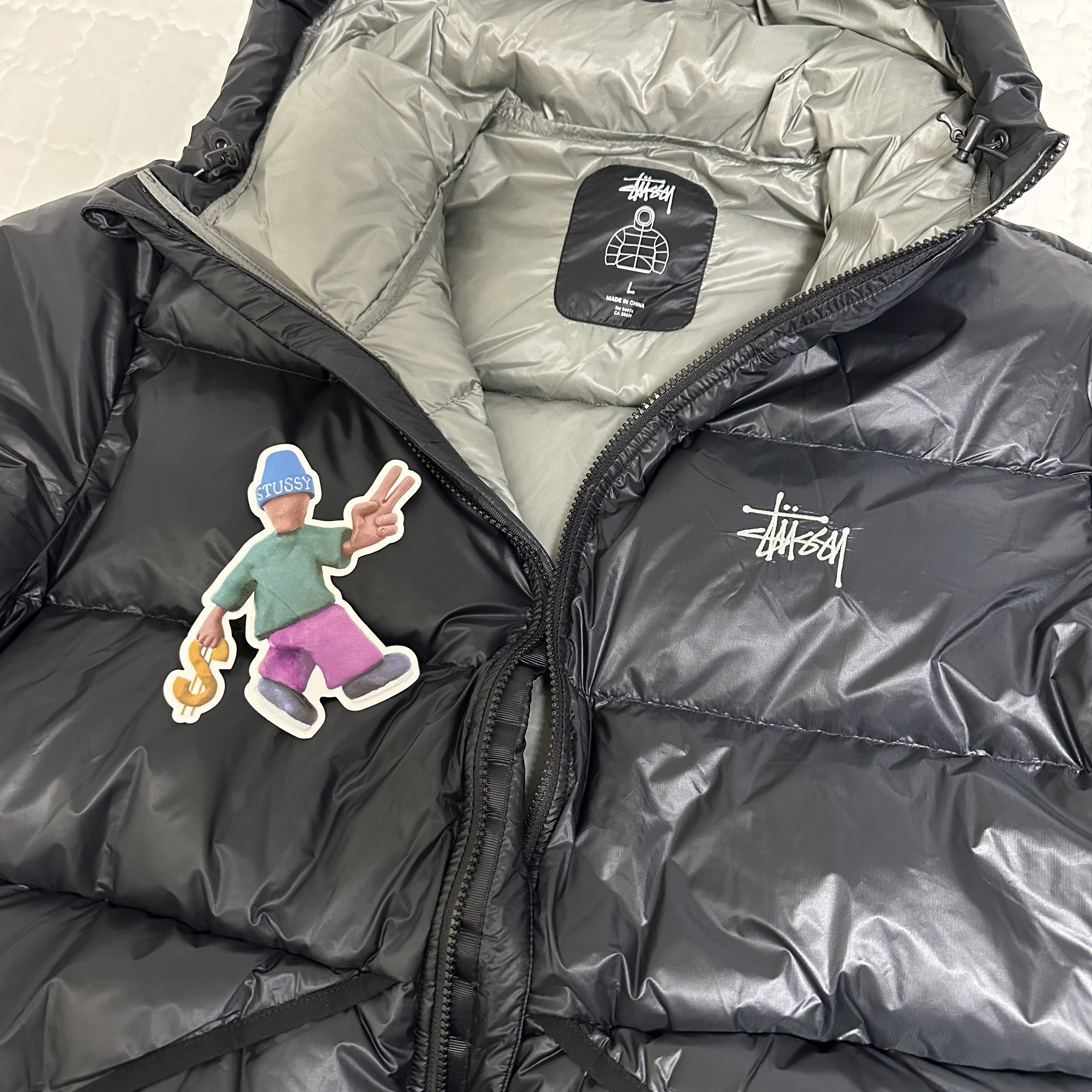 Stussy Down Parka Micro Ripstop Phantom Black 착용 스타일