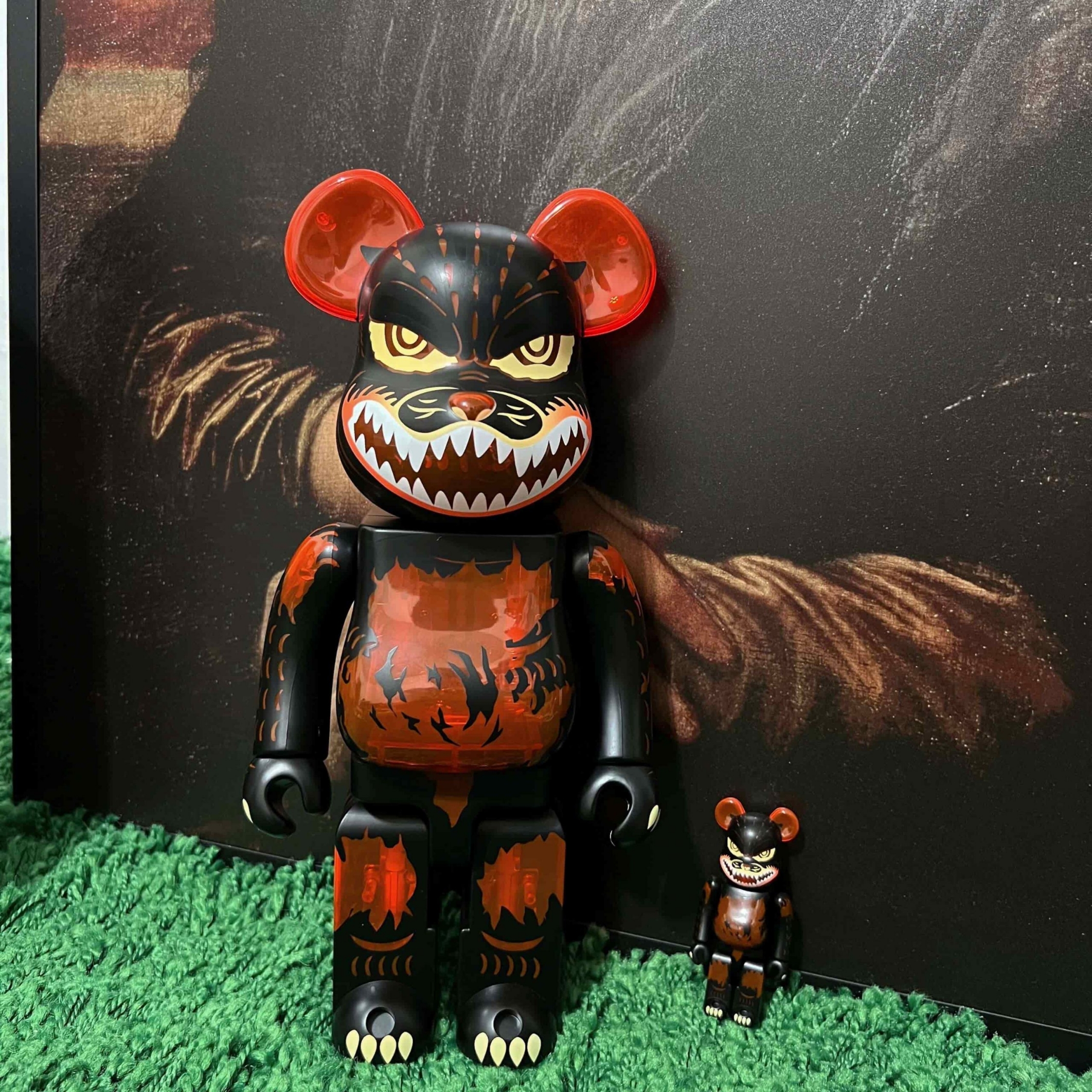 Bearbrick Godzilla vs Destroyer Godzilla Meltdown ver. 100% & 400% Set 착용 스타일