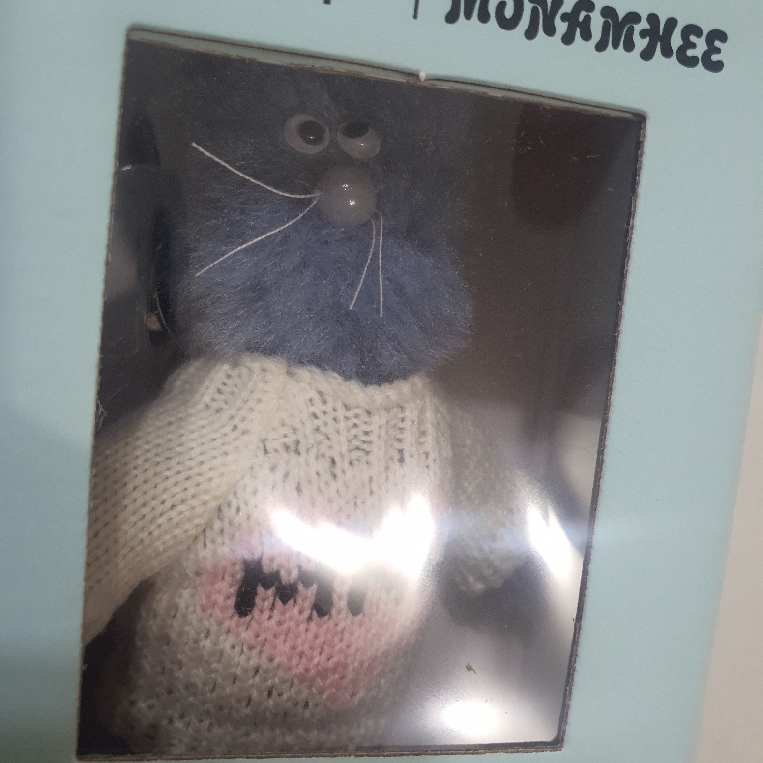 Monamhee Love Flexy Keyring Blue 착용 스타일 - 1