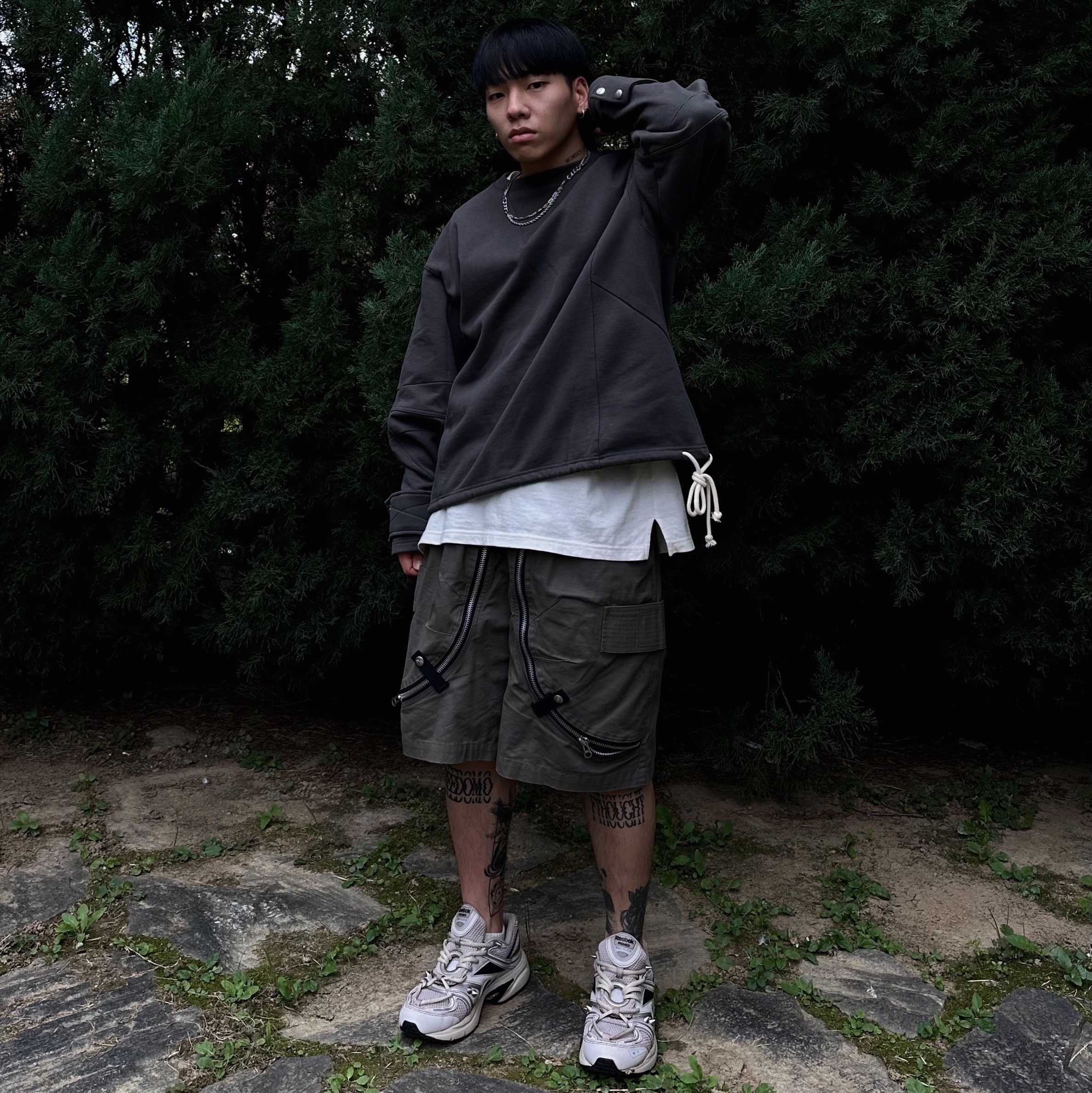 Reebok x Project G/R Bondage Hybrid Premier Road Vintage White 착용 스타일 - 2