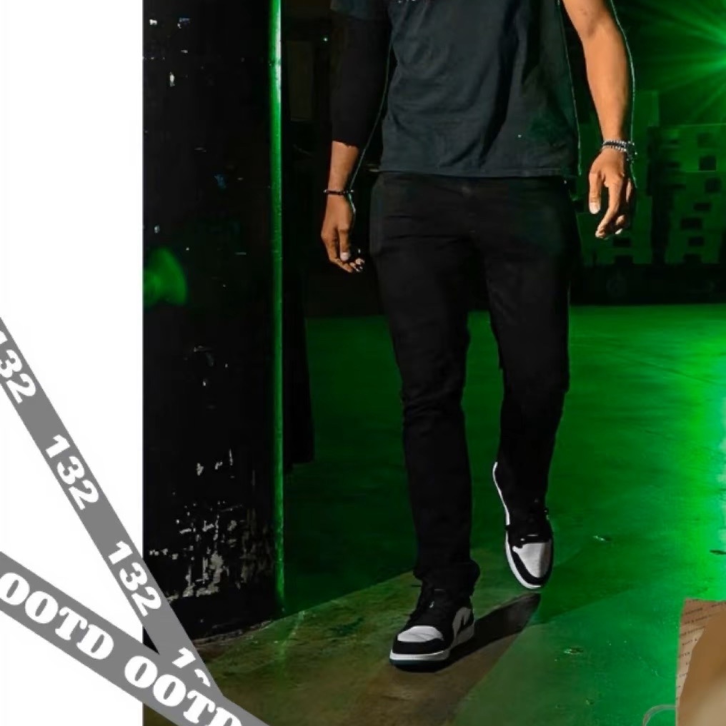 (GS) Jordan 1 Low Black Mystic Green 착용 스타일 - 2