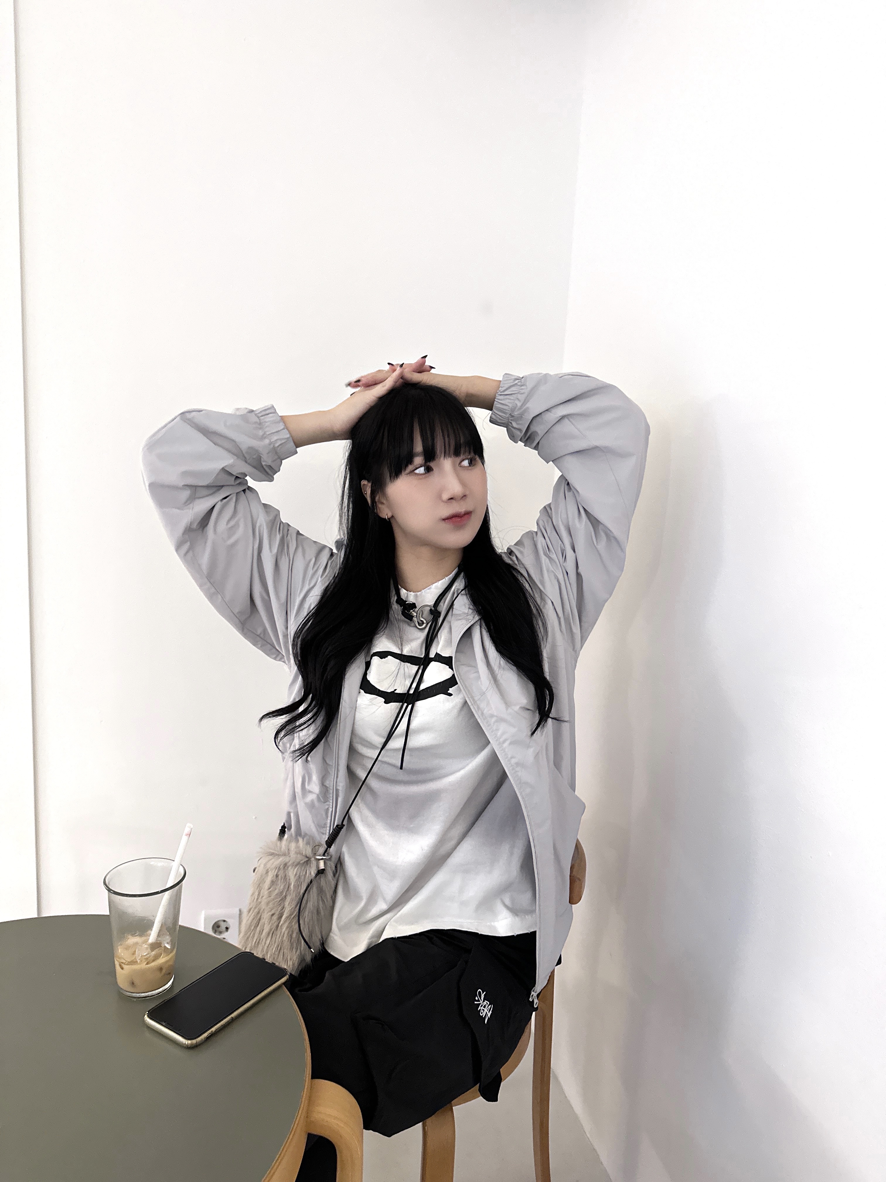 Our Legacy Ladon Leather Keychain Black, Asics Gel-1130 Birch Dark Taupe - Korea Exclusive 착용 스타일 - 1