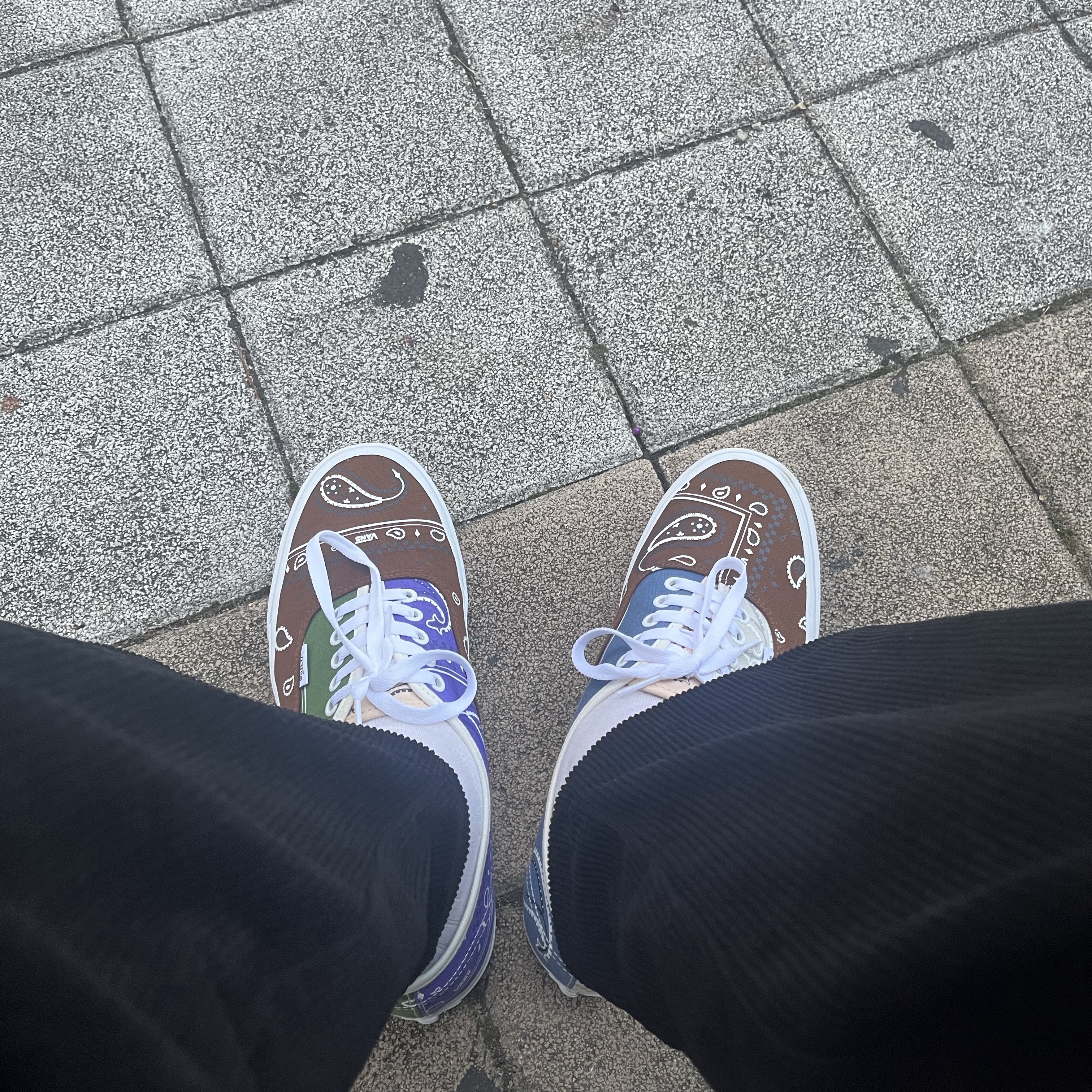 Vans Authentic Peace Paisley Unity 착용 스타일 - 2