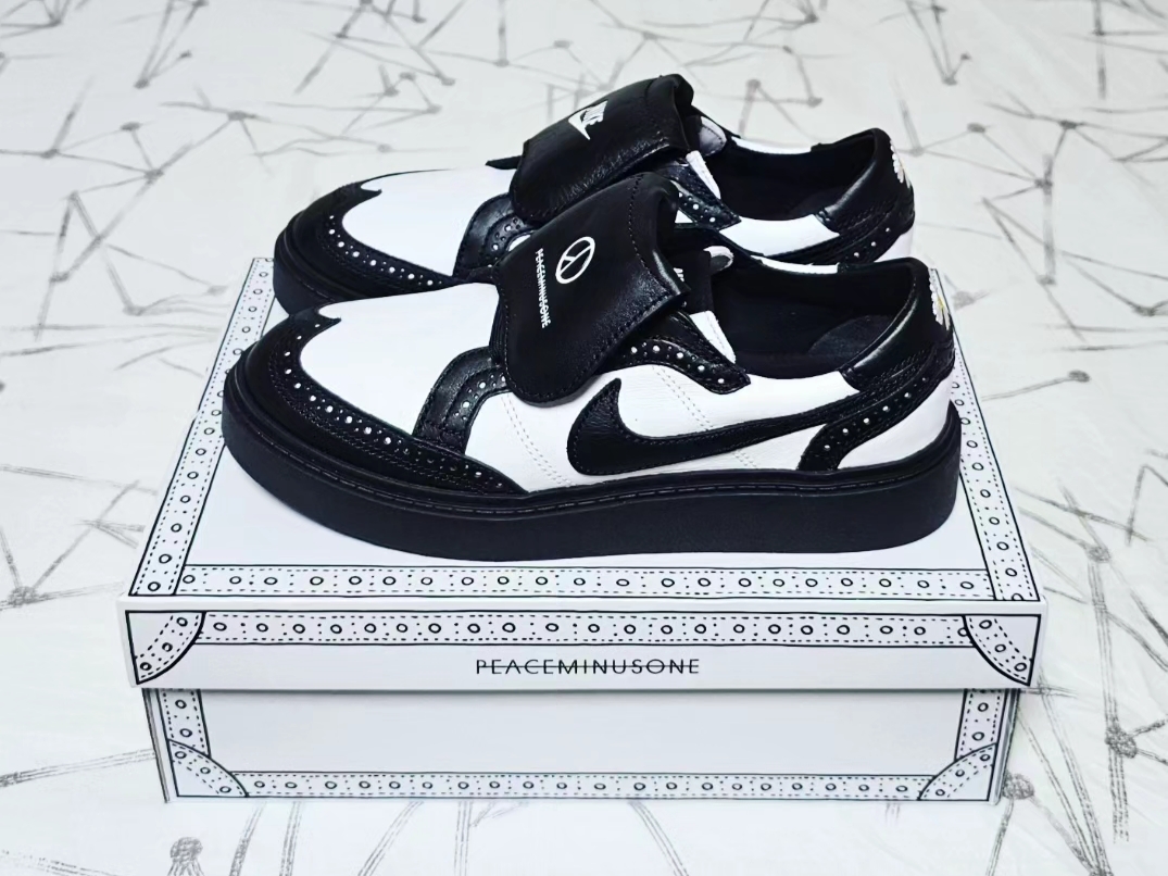 Nike x Peaceminusone Kwondo1 Black and White 착용 스타일 - 2