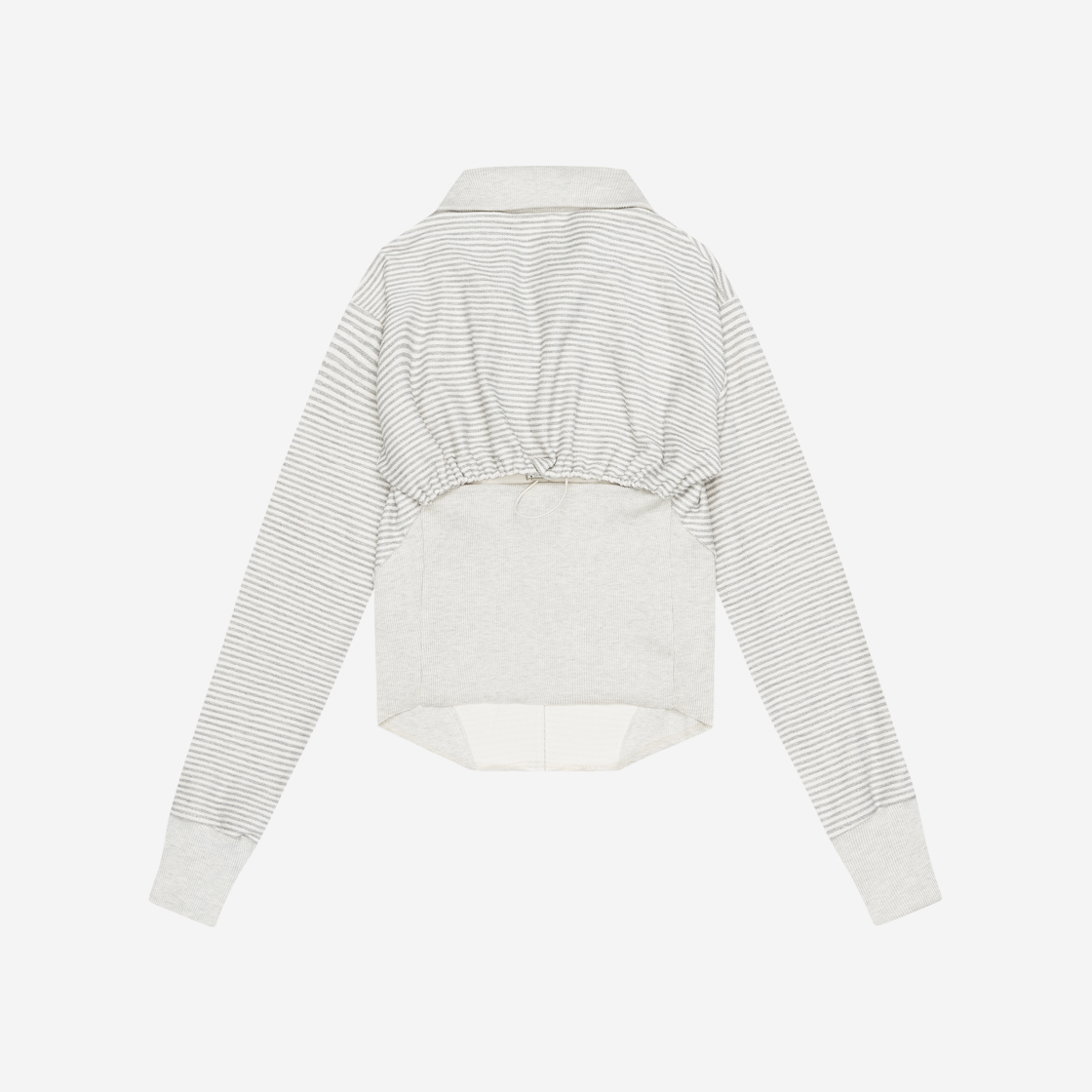 쿄 백 컷아웃 하프넥 풀오버 멜란지 오트밀(Kyo Back Cutout Halfneck Pullover Melange Oatmeal) - 2