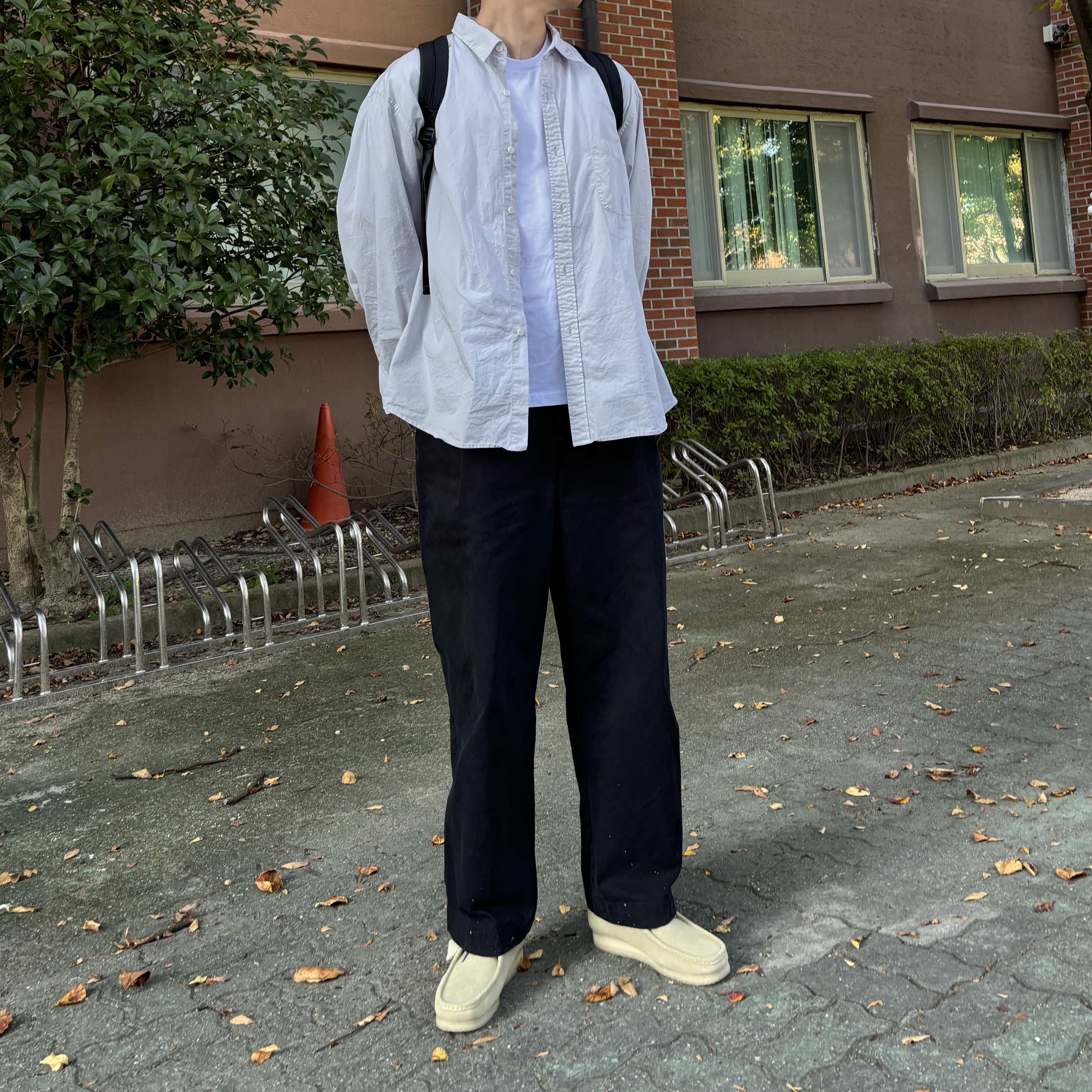 Clarks Wallabee Maple Suede 착용 스타일