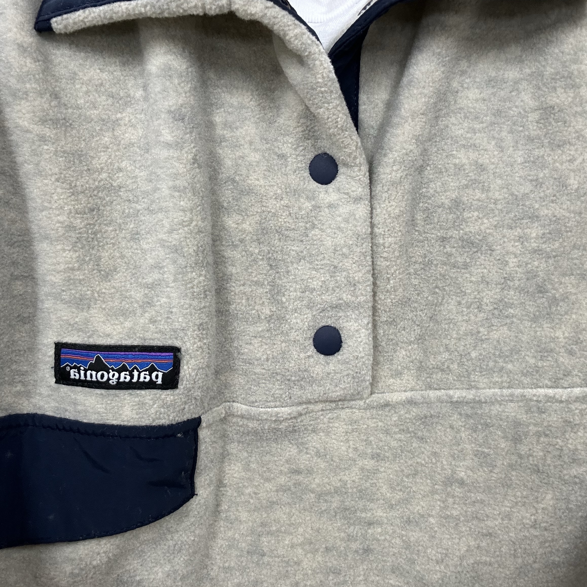Patagonia Synchilla Snap-T Fleece Pullover Oatmeal Heather 착용 스타일 - 1