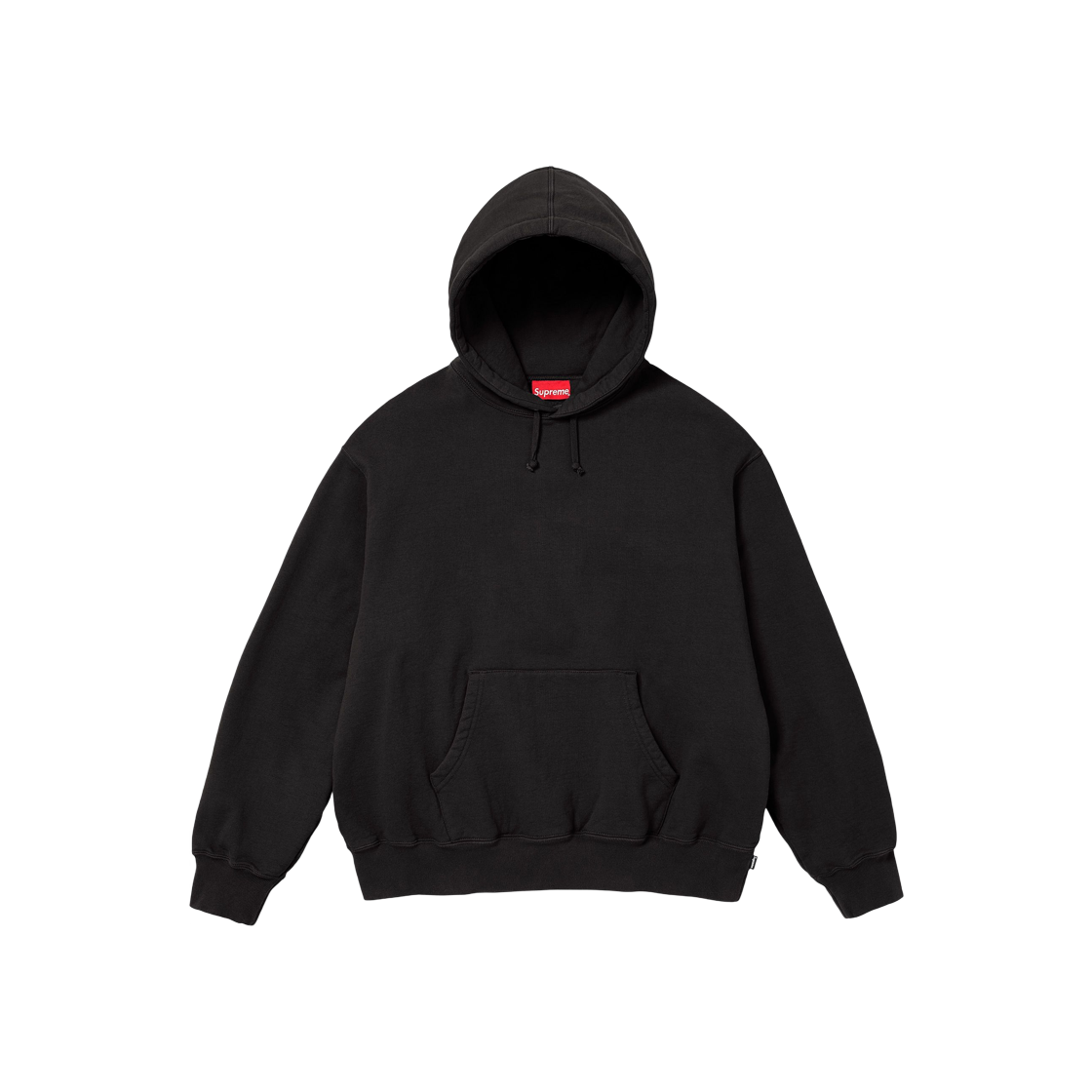 Supreme Satin Applique Hooded Sweatshirt Black - 23FW 상세 이미지 2