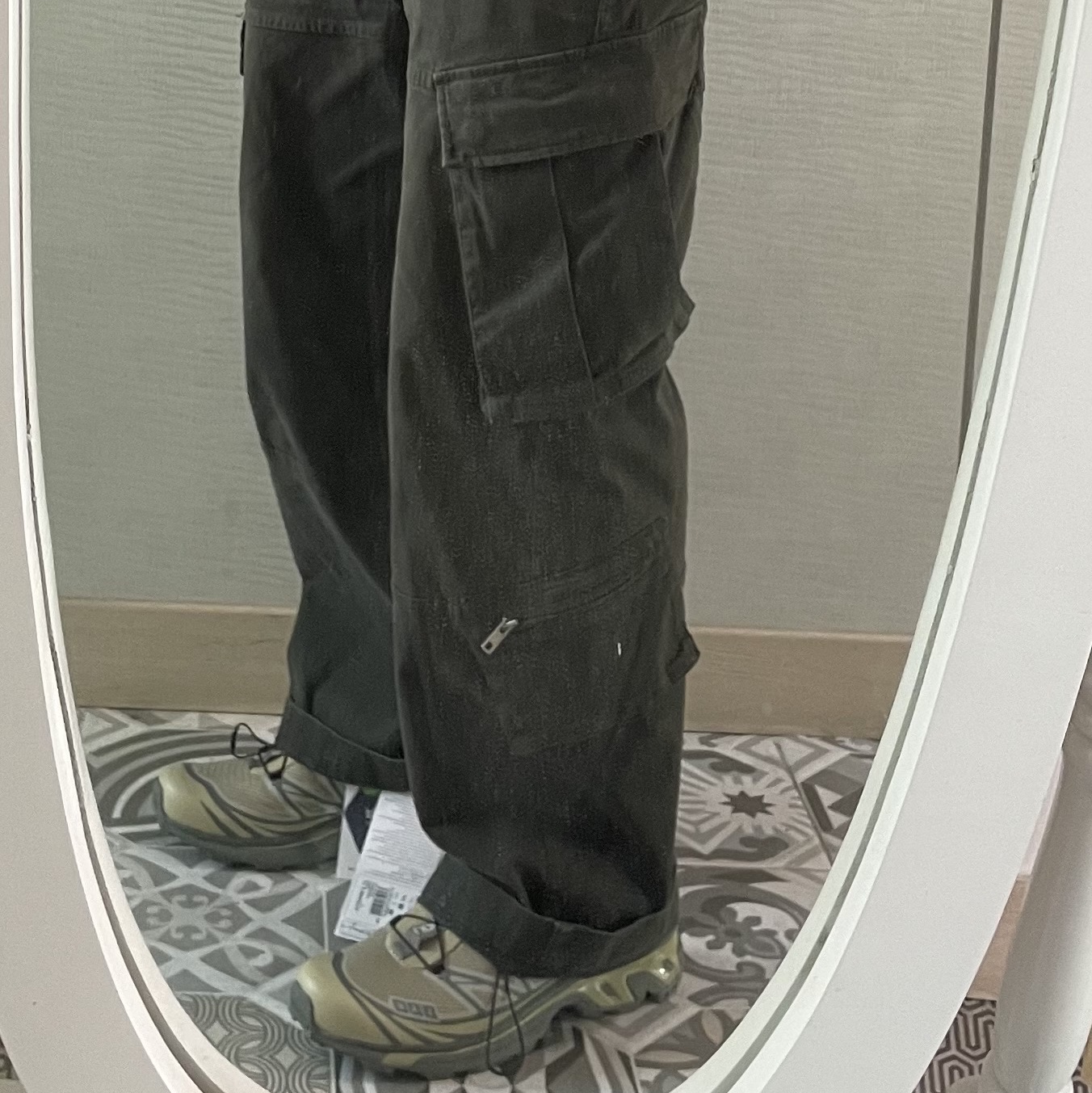 Salomon XT-6 Mindful Grey Green Moss Grey 착용 스타일 - 3