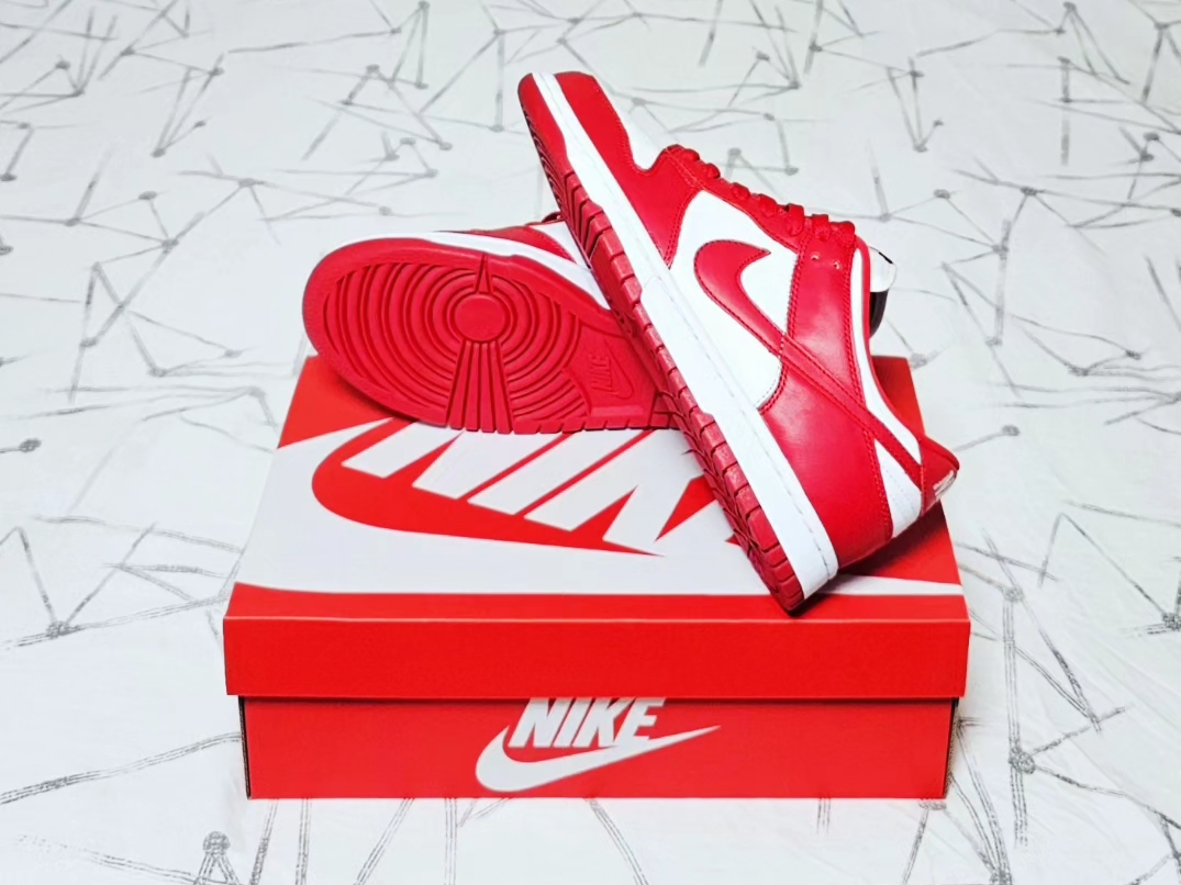 Nike Dunk Low SP White and University Red 2023 착용 스타일 - 4