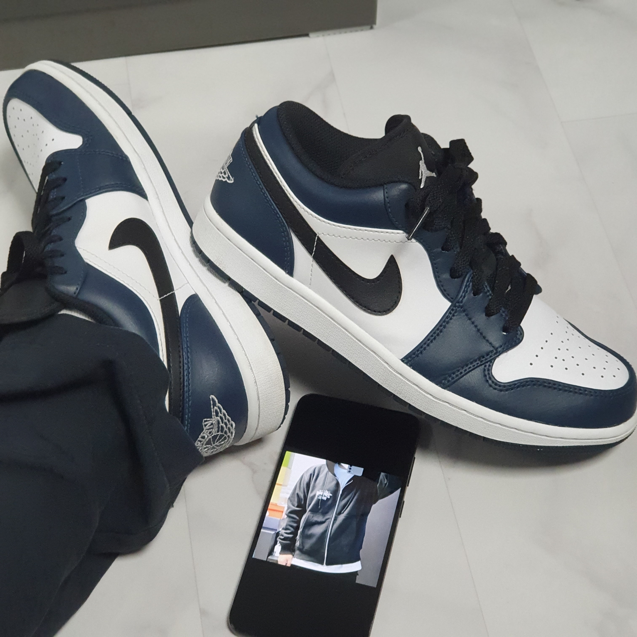 Jordan 1 Low Dark Teal 착용 스타일 - 1