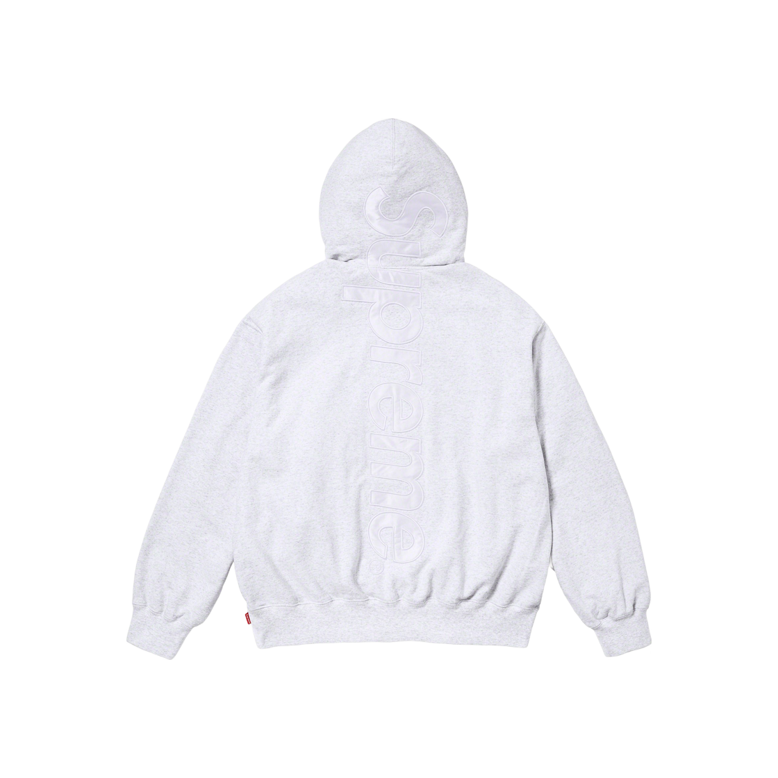 Supreme Satin Applique Hooded Sweatshirt Ash Grey - 23FW 상세 이미지 1