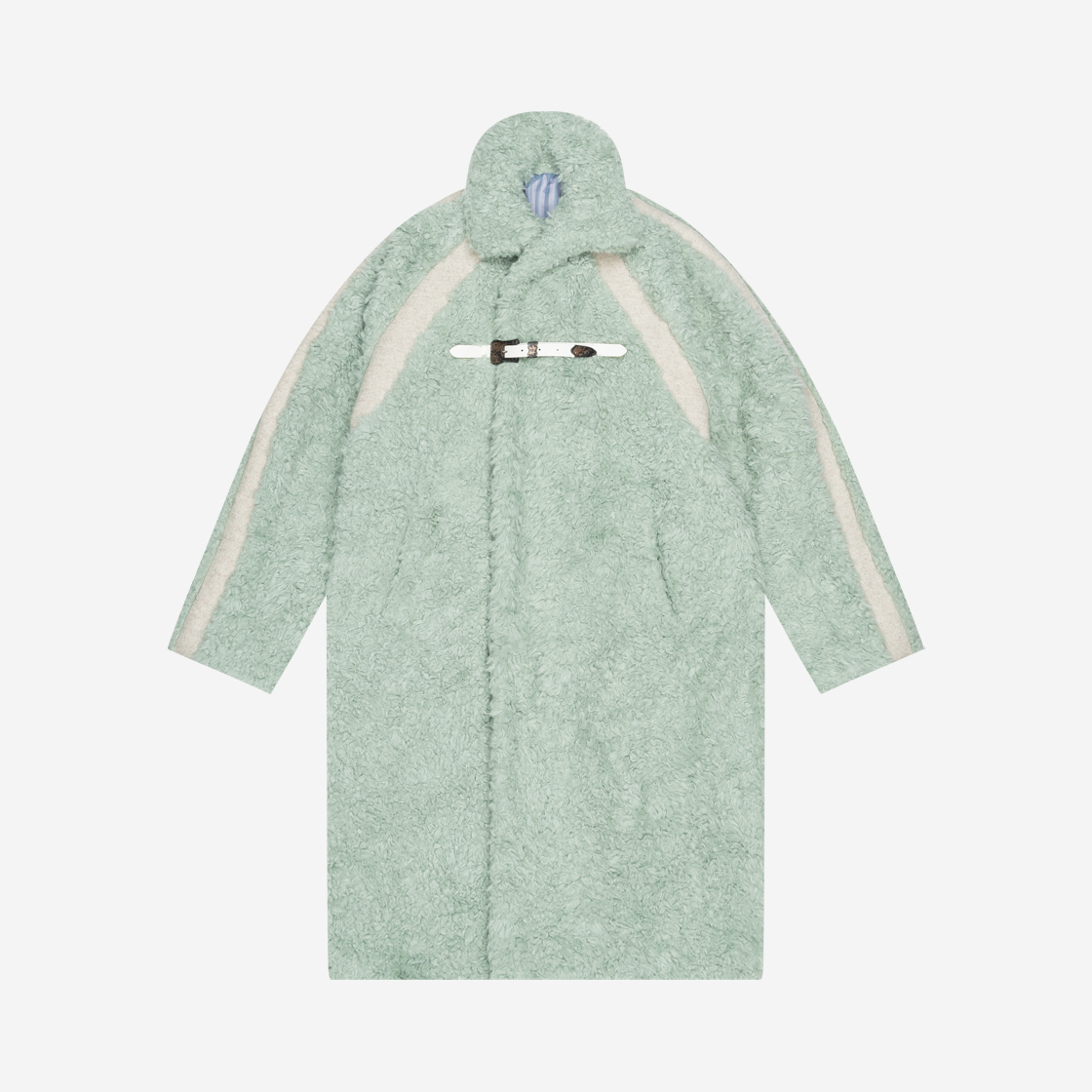 [예약 배송] 쿄 쉐기 포 퍼 롱 코트 민트([예약 배송] Kyo Shaggy Fauxed Fur Long Coat)