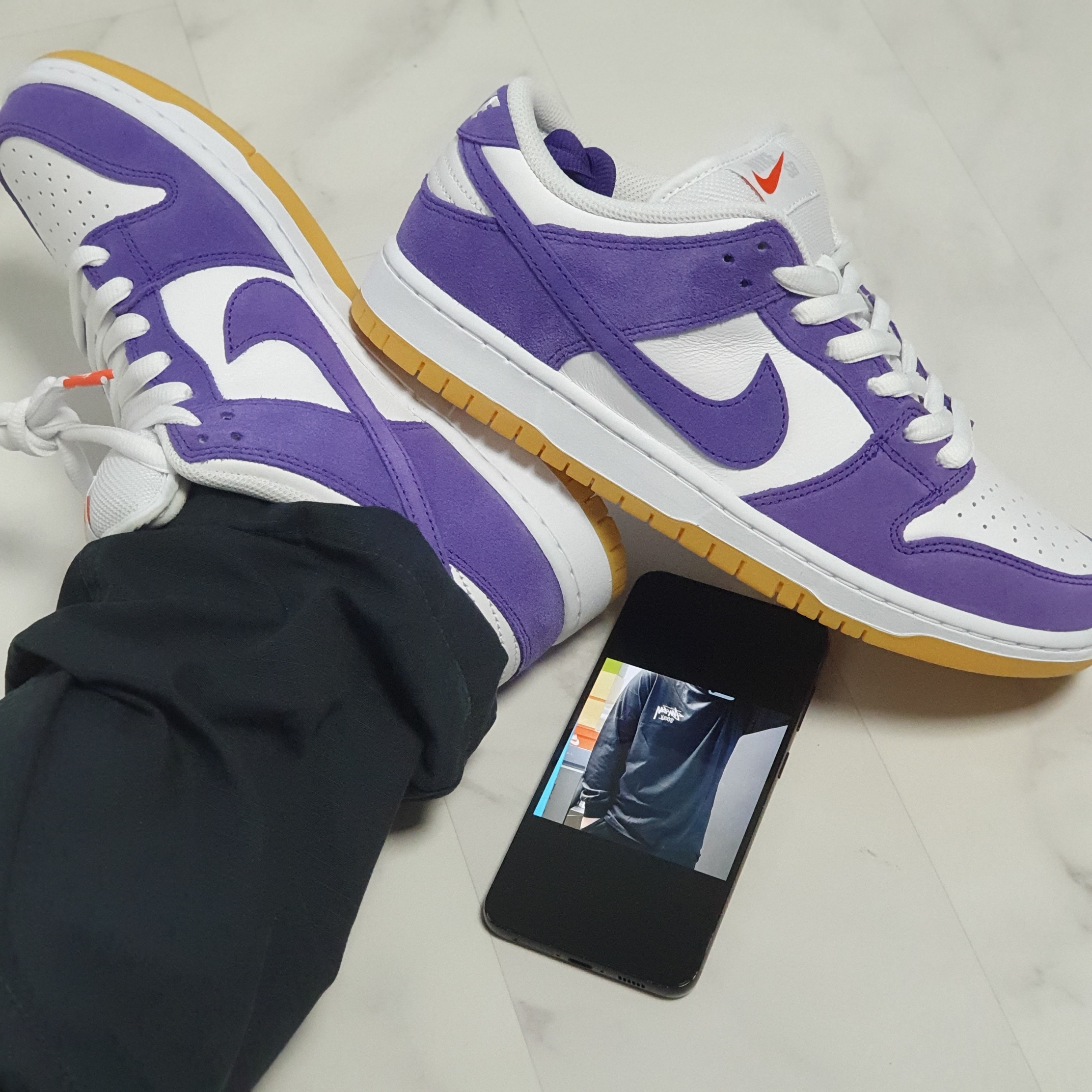 Nike Dunk Low Pro SB Court Purple 착용 스타일