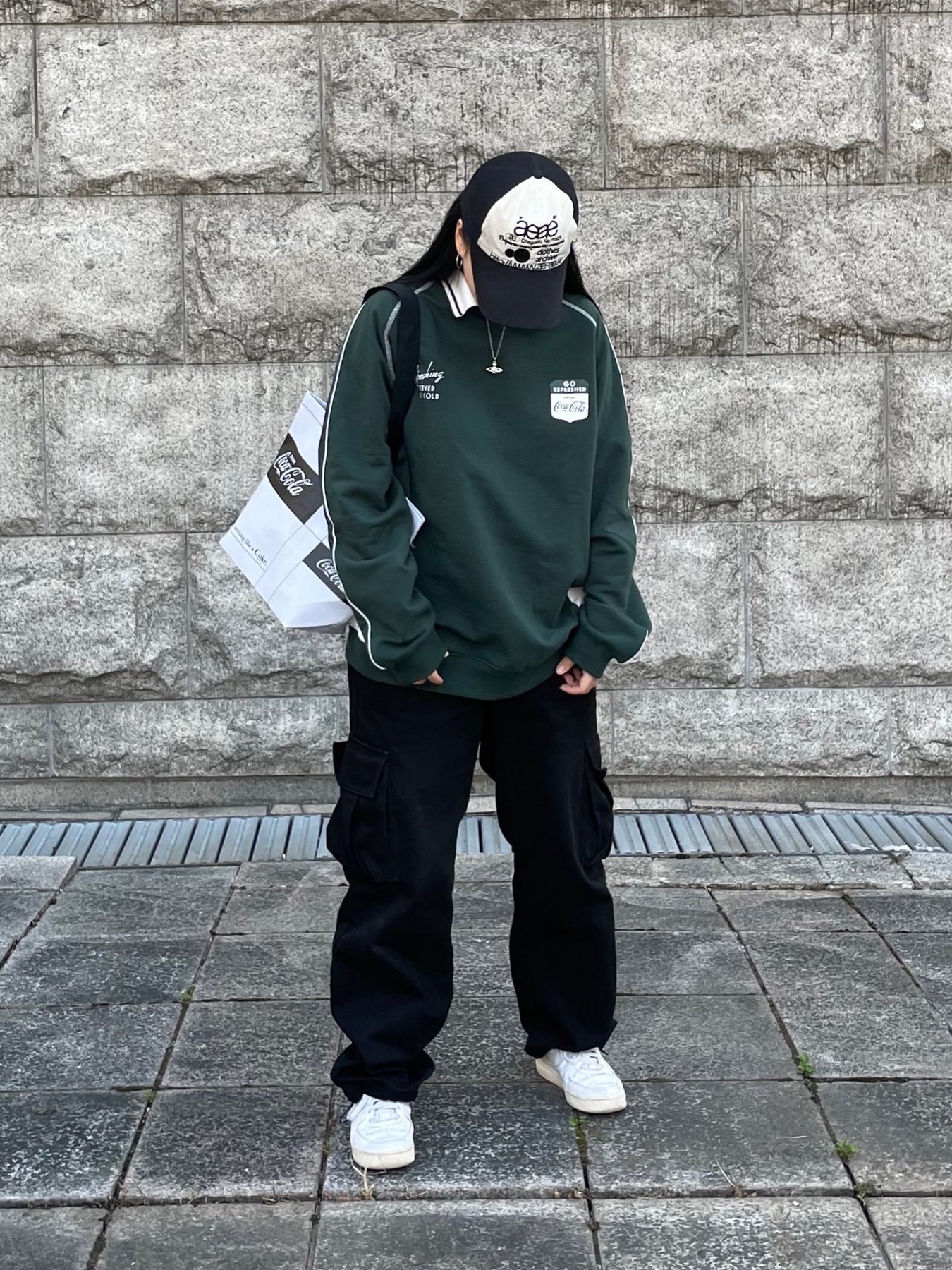 Aeae Web Logo Mesh Cap Black, (W) Nike Air Force 1 '07 Low White 착용 스타일 - 2