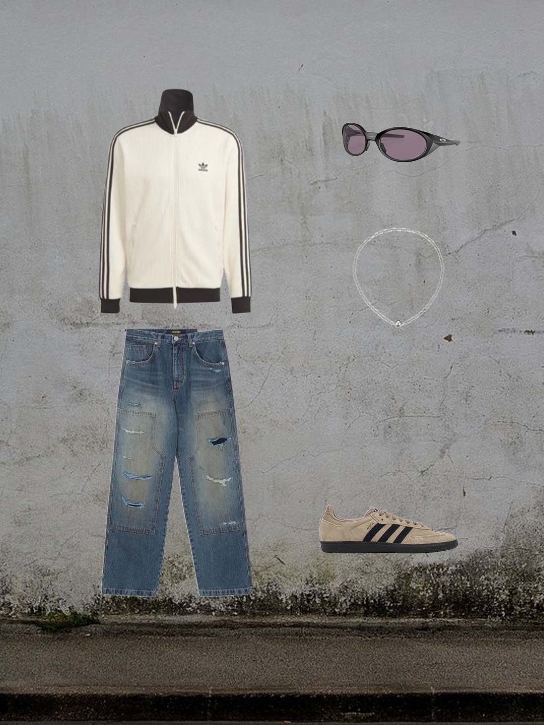 Adidas x Wales Bonner Knit Track Jacket Black - KR Sizing, New Balance ML610T Dark Mushroom - D Standard 착용 스타일 - 3
