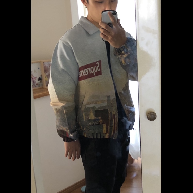 Supreme Aerial Tapestry Harrington Jacket - 20FW 착용 스타일