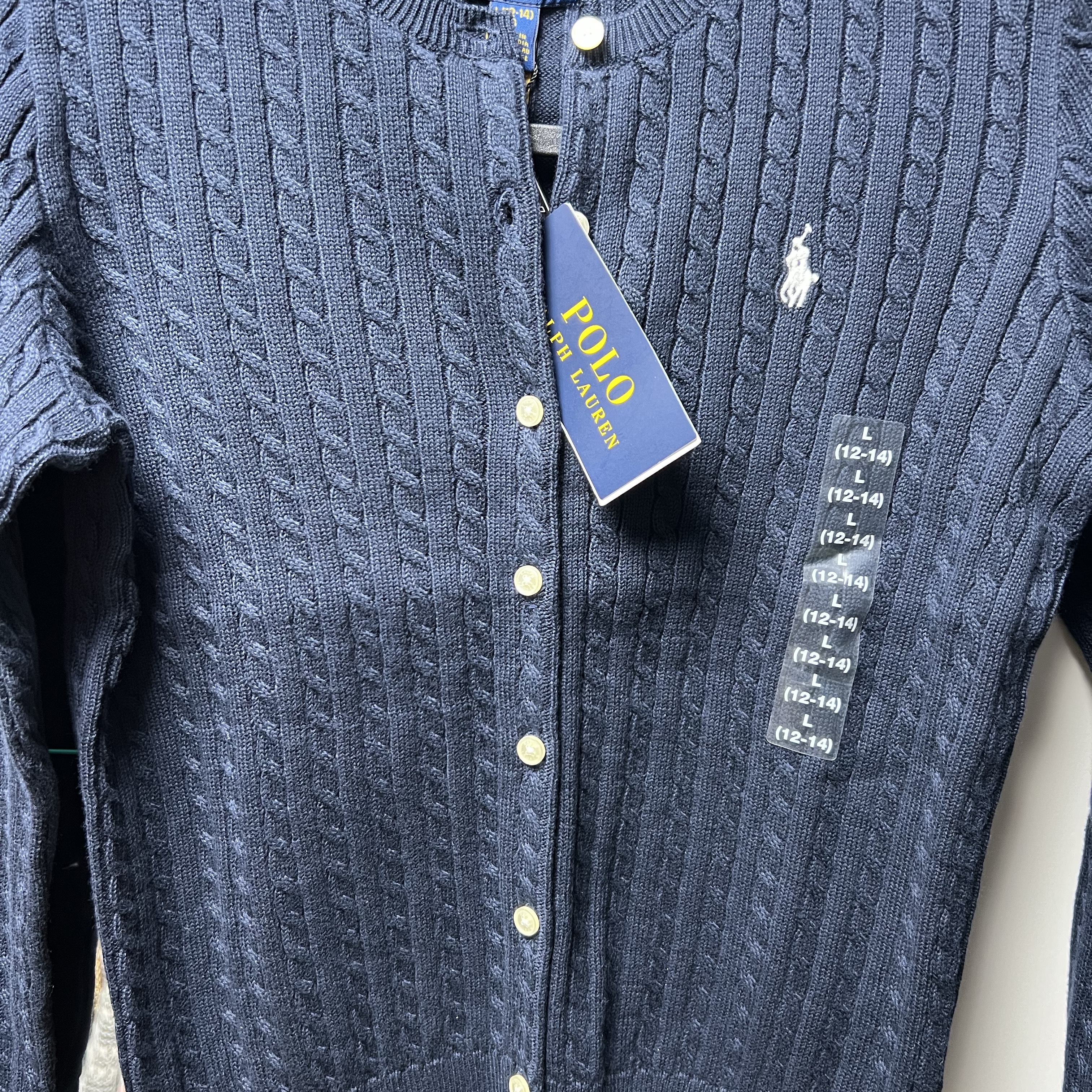 [30% 적립] Polo Ralph Lauren Children Mini Cable Cotton Cardigan Hunter Navy 착용 스타일