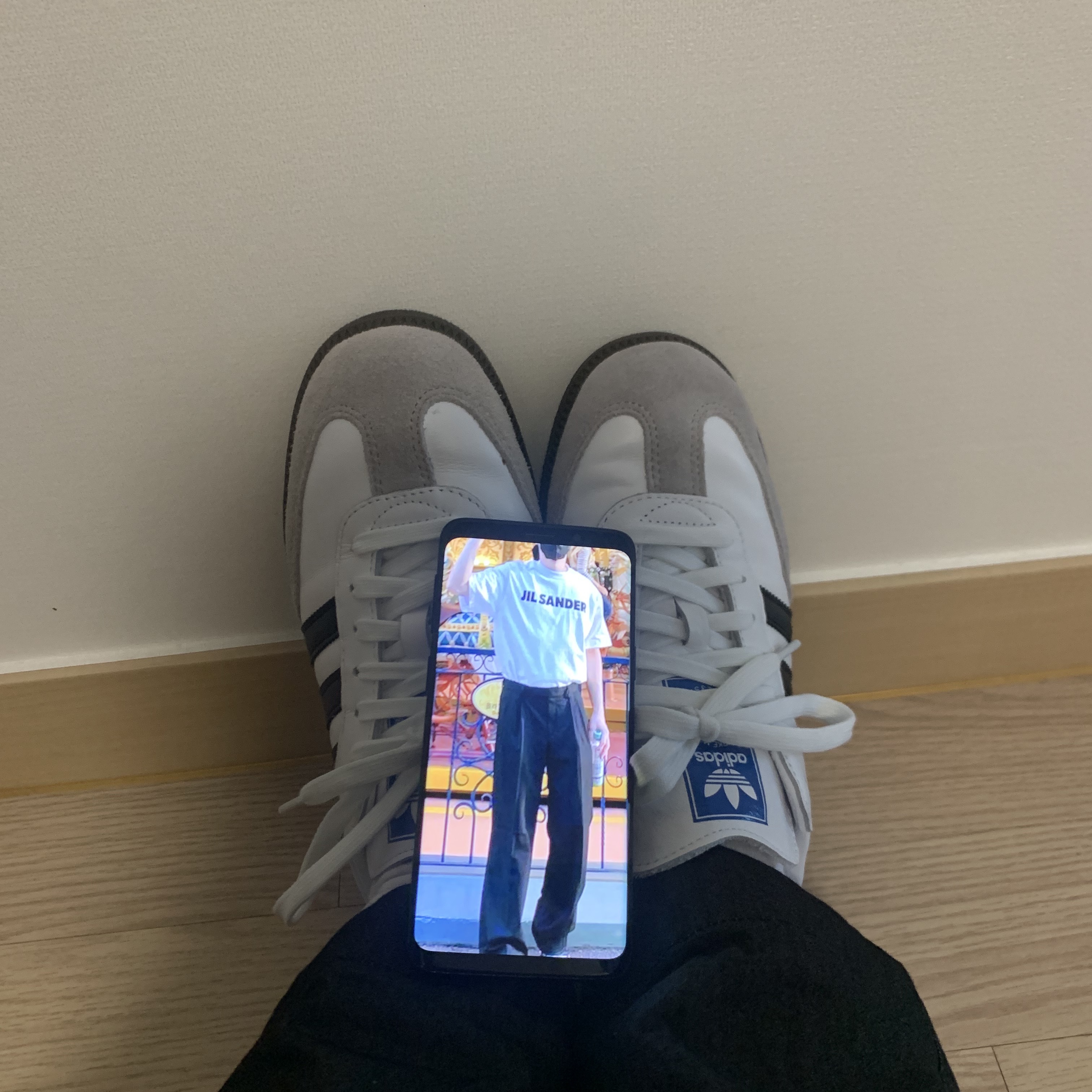 Adidas Samba OG Cloud White 착용 스타일