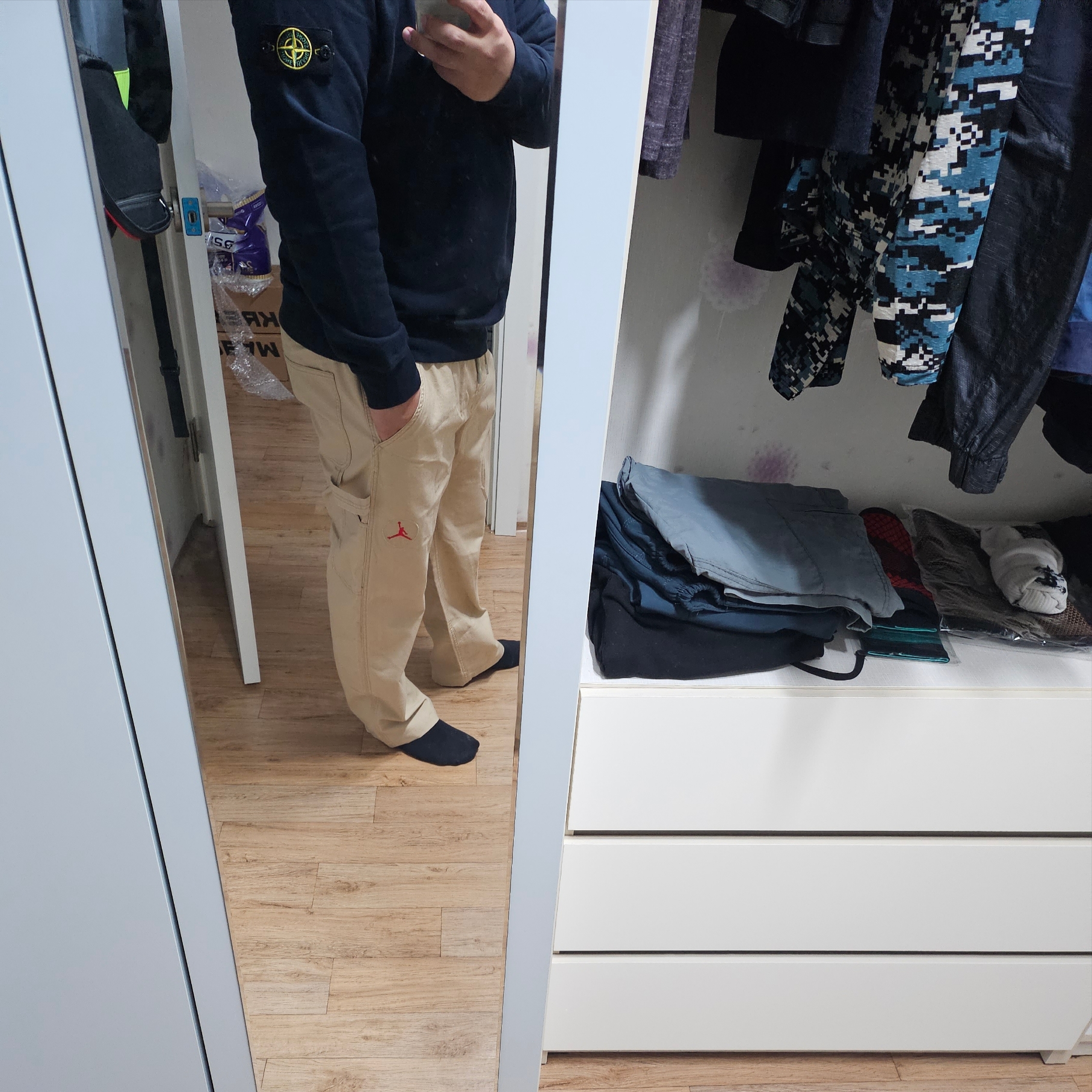 Jordan x Travis Scott Canvas Pants - Asia 착용 스타일