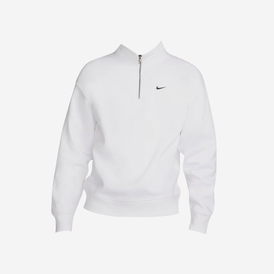 Nike NRG Solo Swoosh Heavy Weight BB Quarter Zip Top White Black - Asia 상세 이미지 1